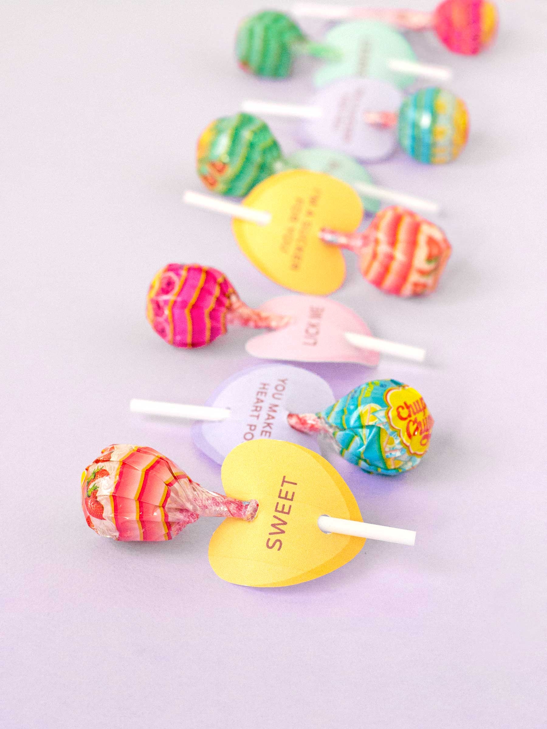 Printable Conversation Heart Lollipop Holders Makeandtell