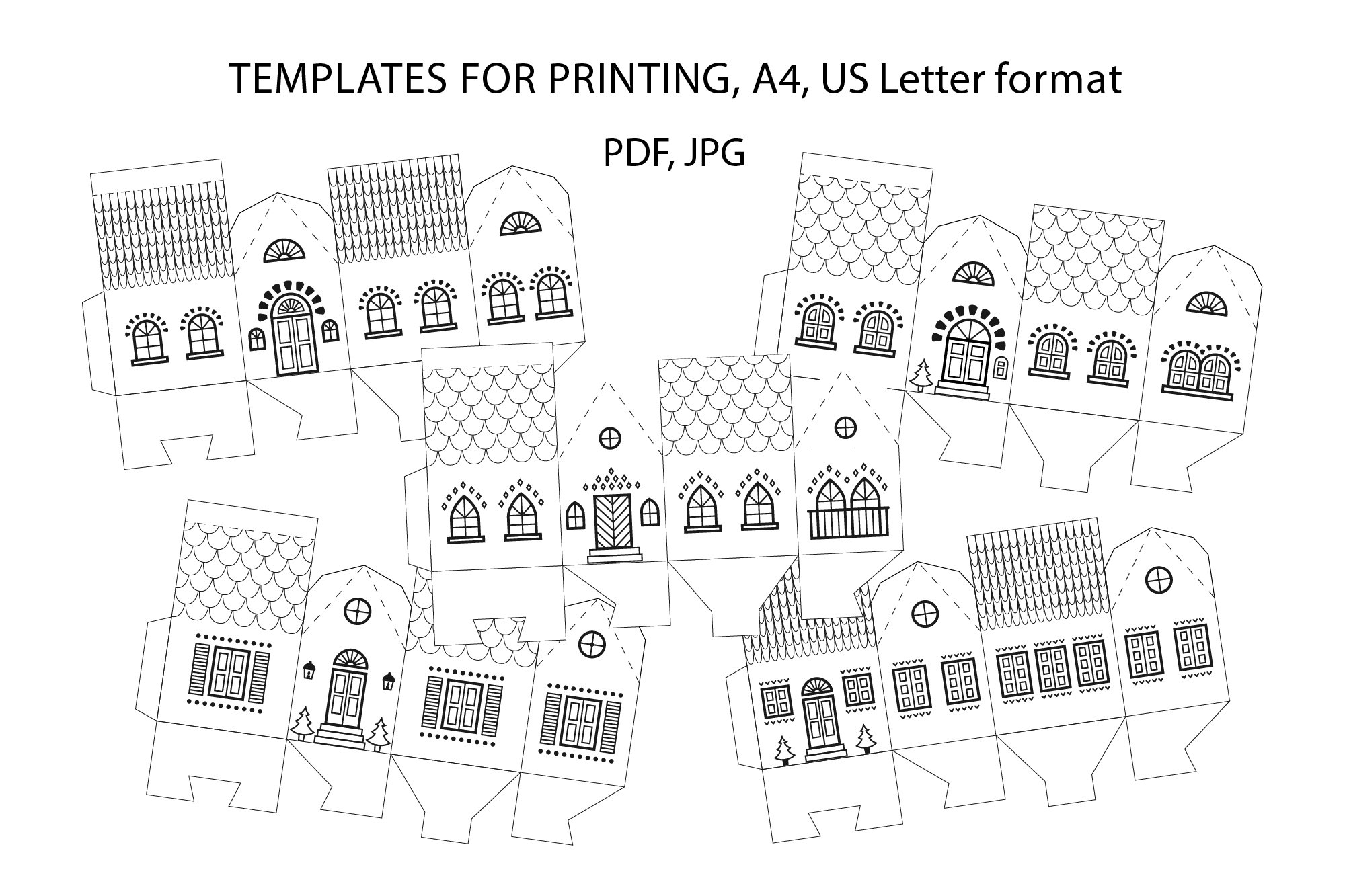 Downloadable Paper House Template Printable