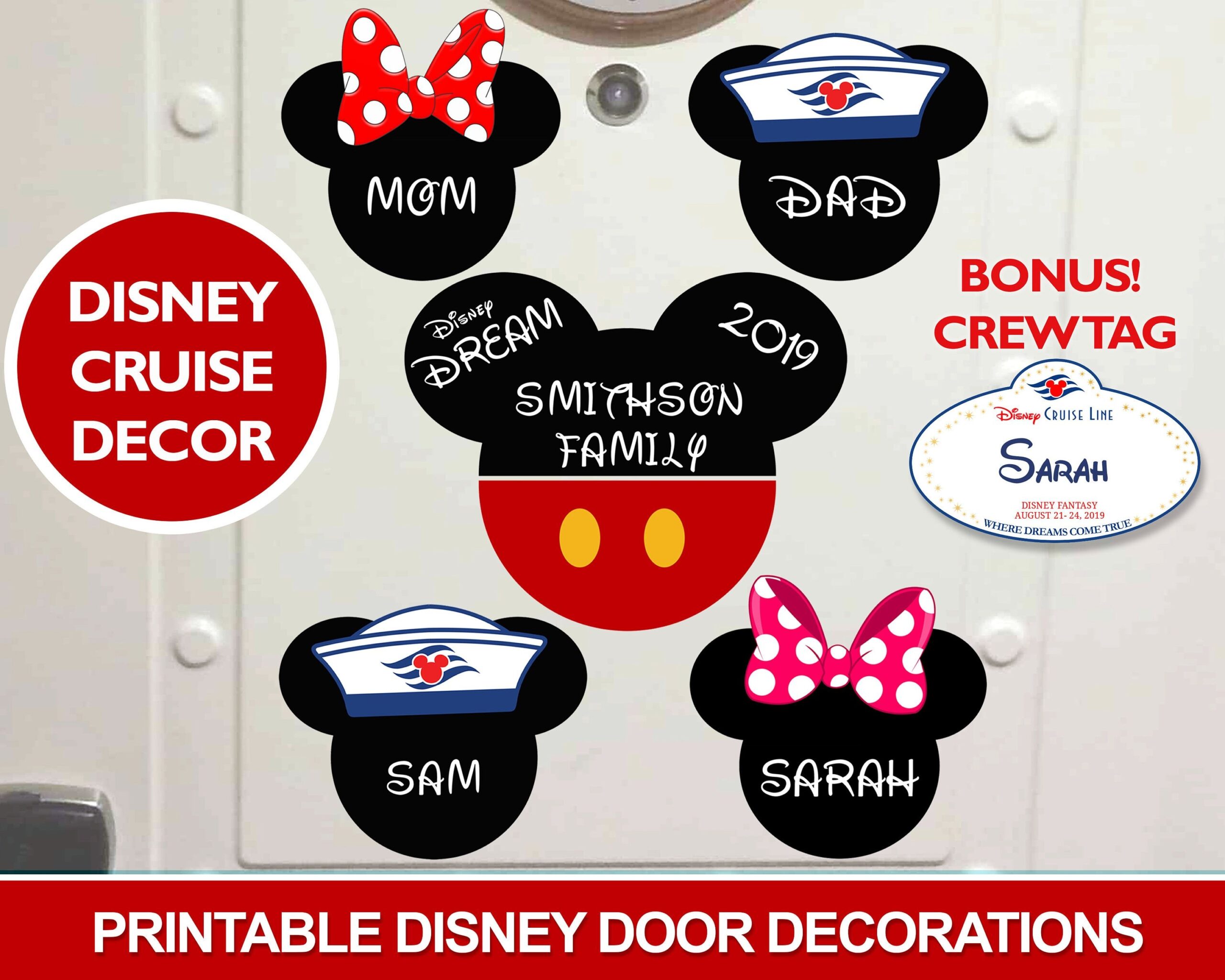 Template Free Disney Cruise Door Printables