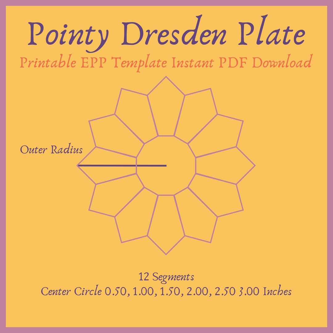 Free Printable Dresden Plate Template