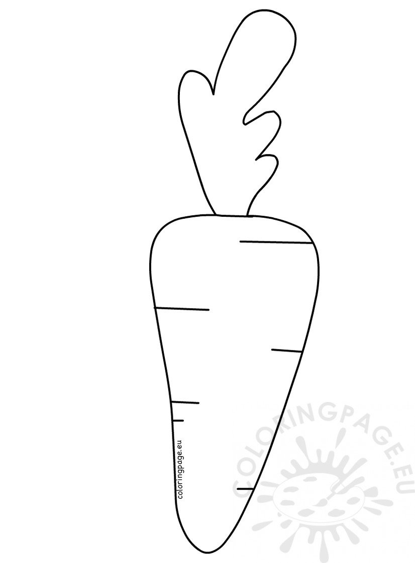 Free Printable Easter Carrot Template