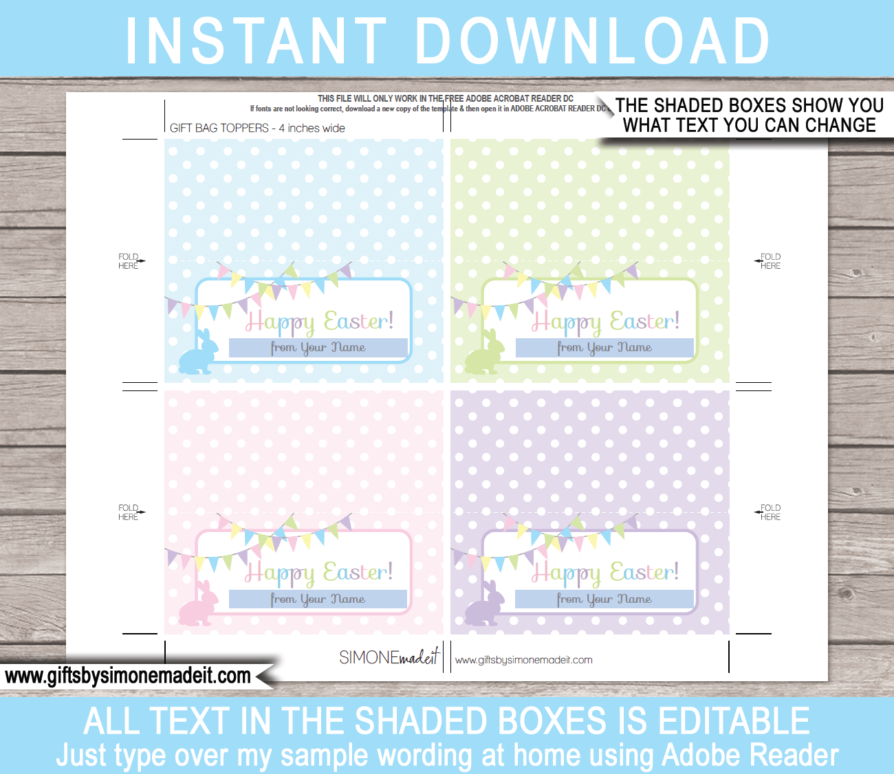 Free Printable Treat Bag Toppers Templates