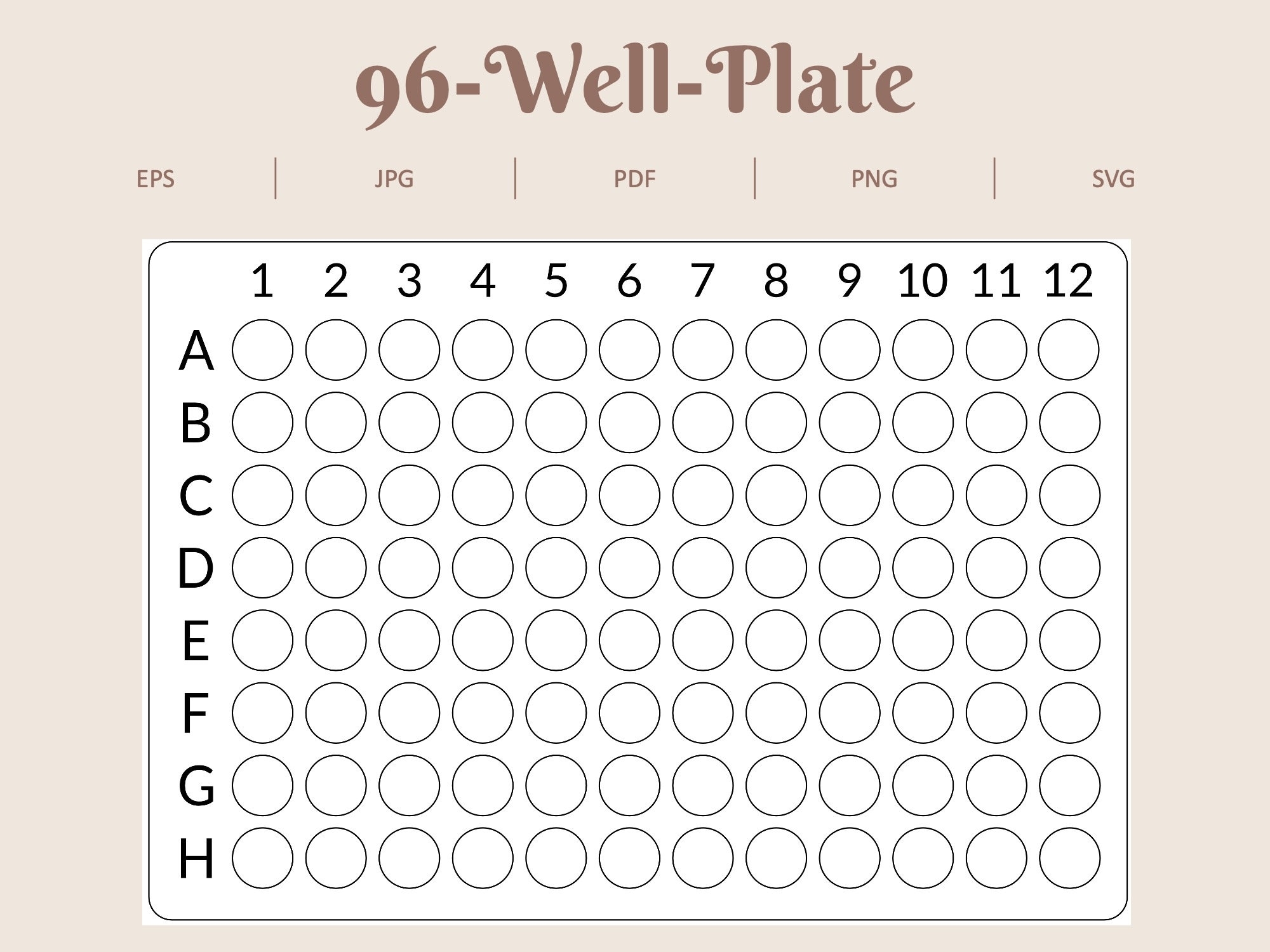 Printable 96 Well Plate Template