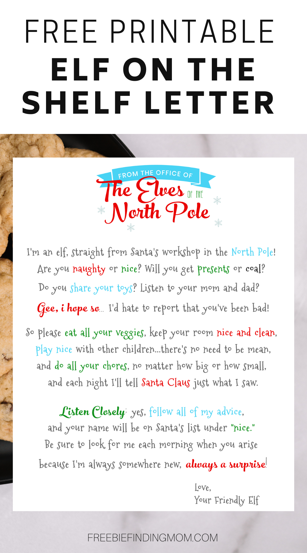 Printable Elf On The Shelf Letter Template Freebie Finding Mom Elf On The Shelf Lettering Letter Templates