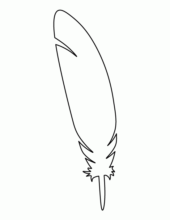 Large Printable Feather Template