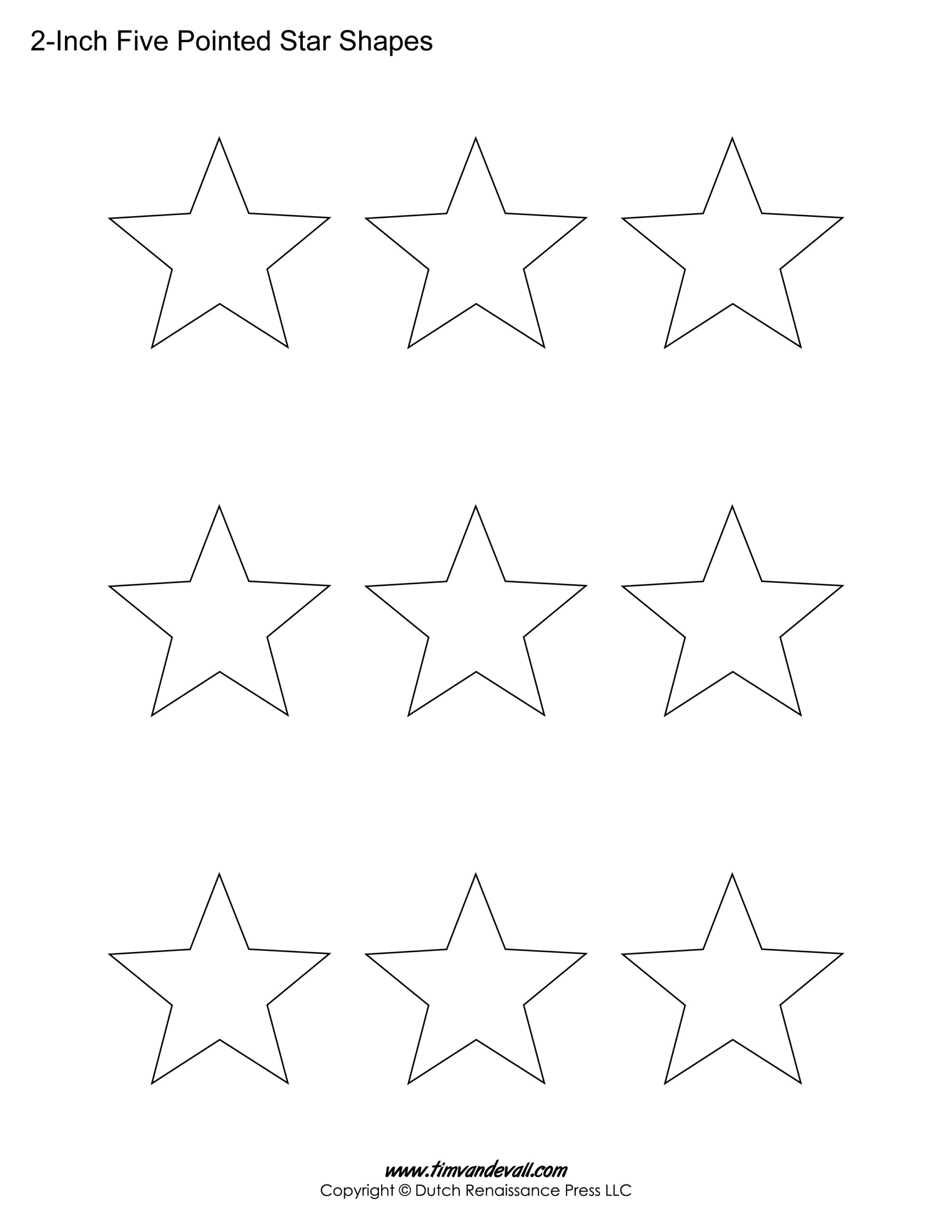 Printable Five Pointed Stars Tim s Printables