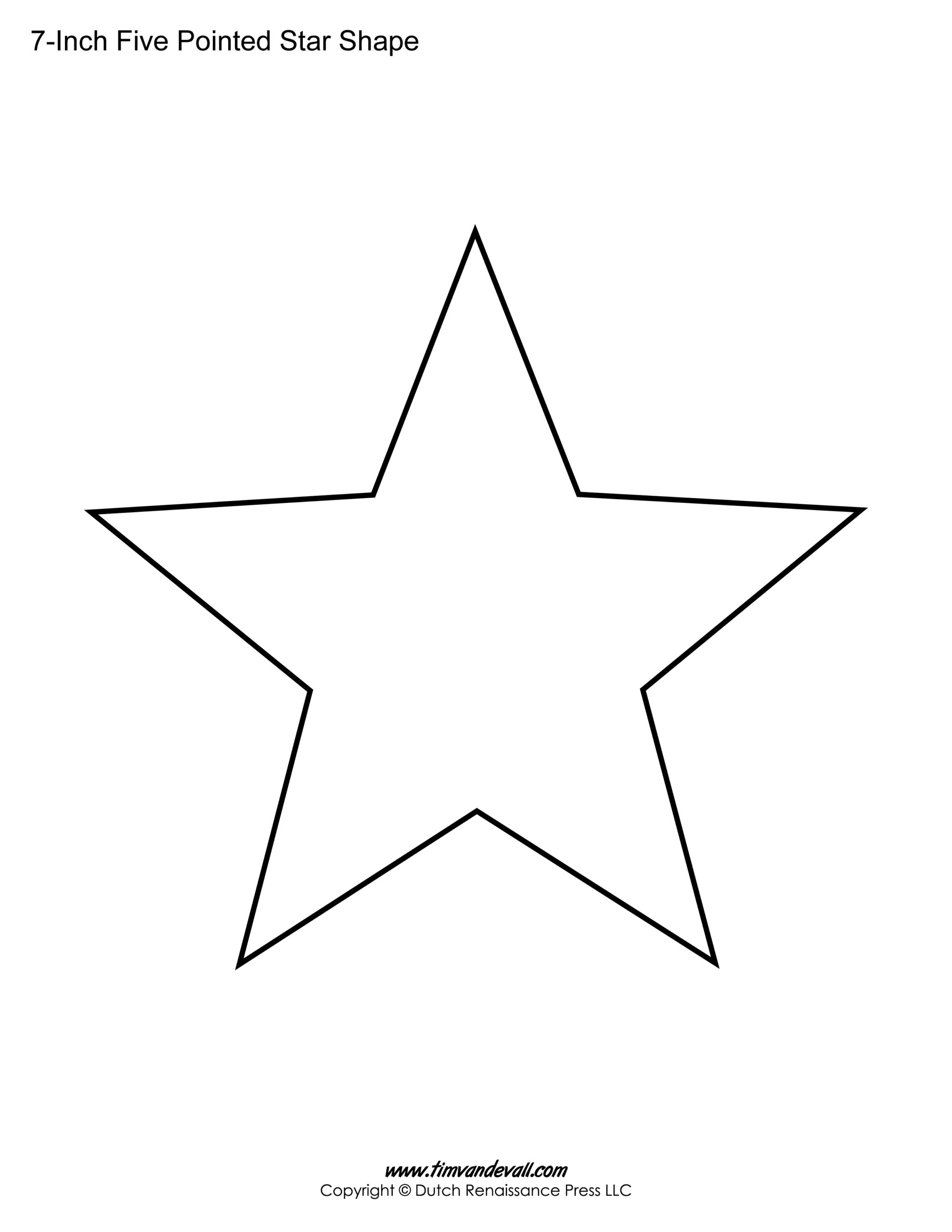 Printable Five Pointed Stars Tim s Printables