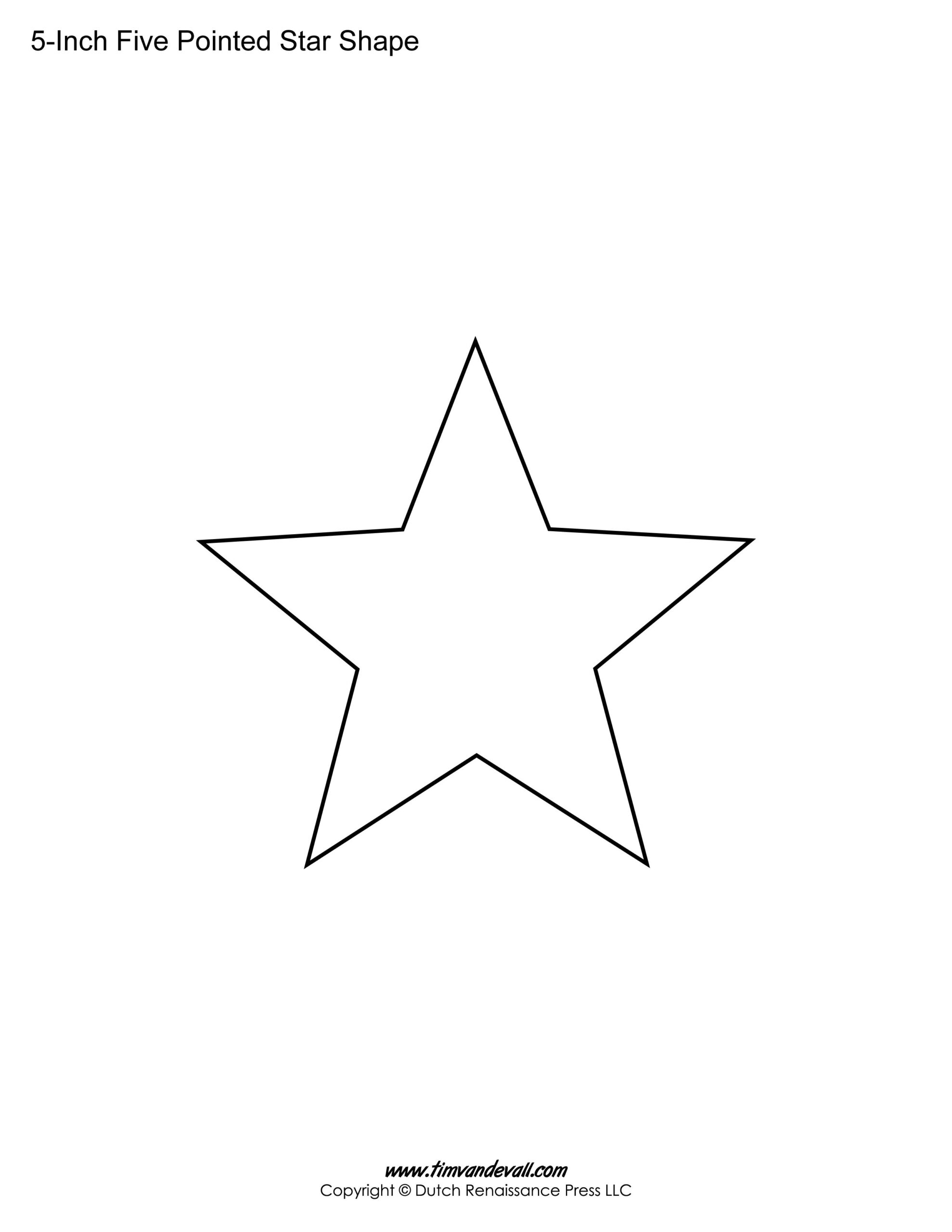 Printable Five Pointed Stars Tim s Printables Star Template Shape Templates Star Template Printable