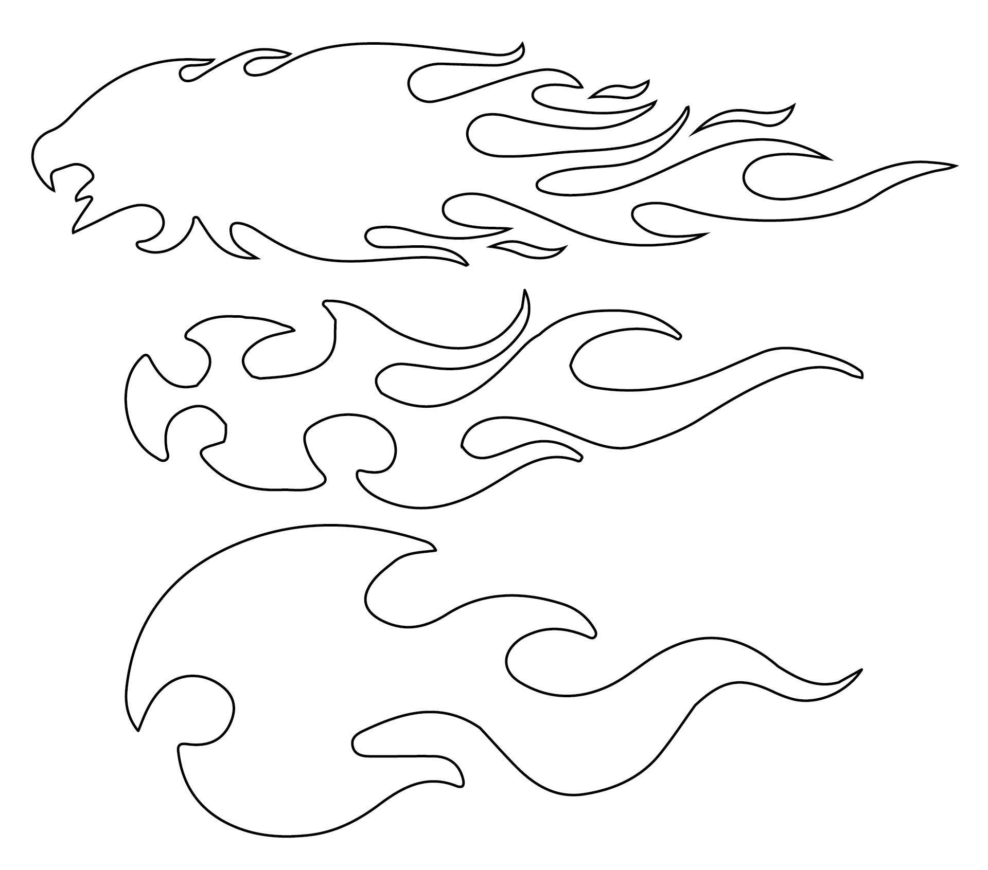 Printable Flame Templates Free