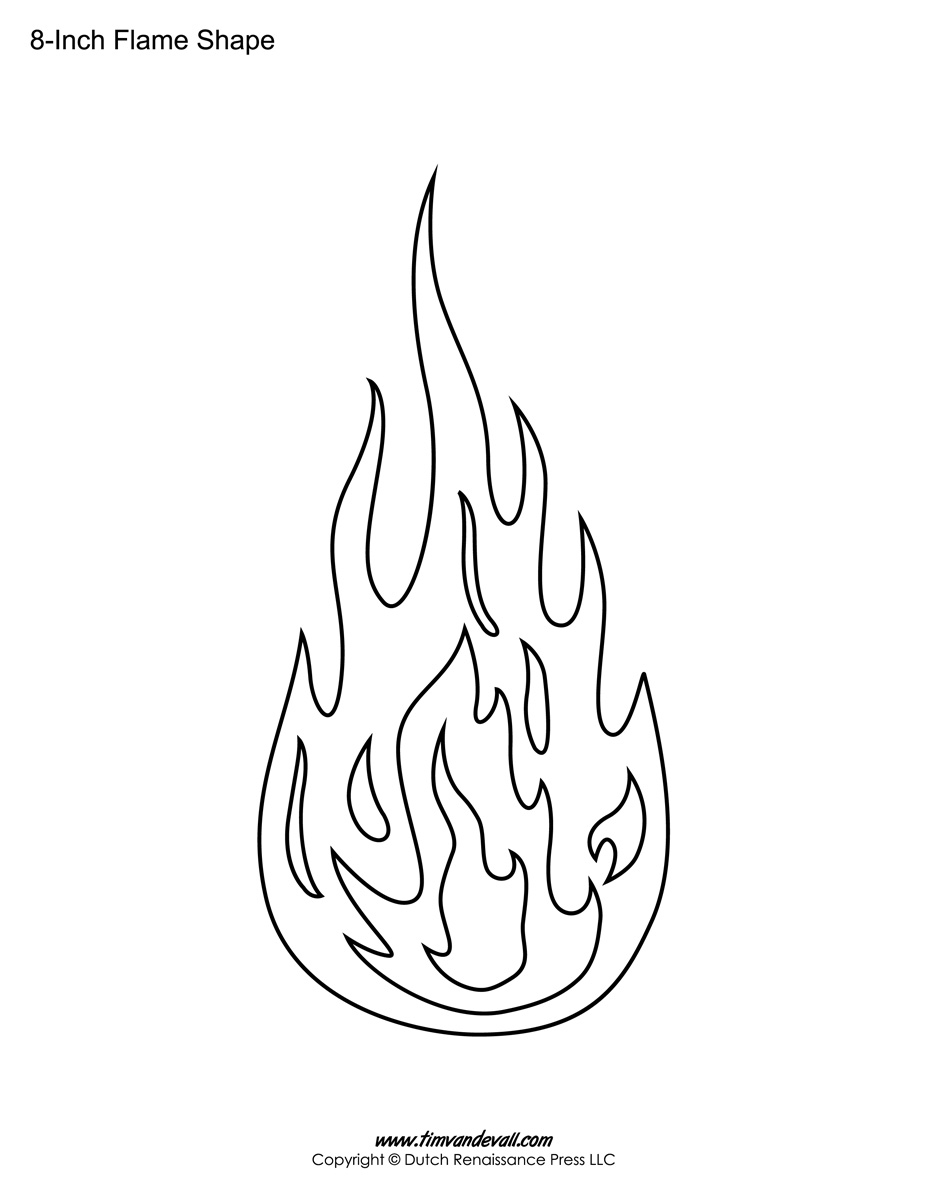 Printable Flame Stickers Flame Templates Tim s Printables
