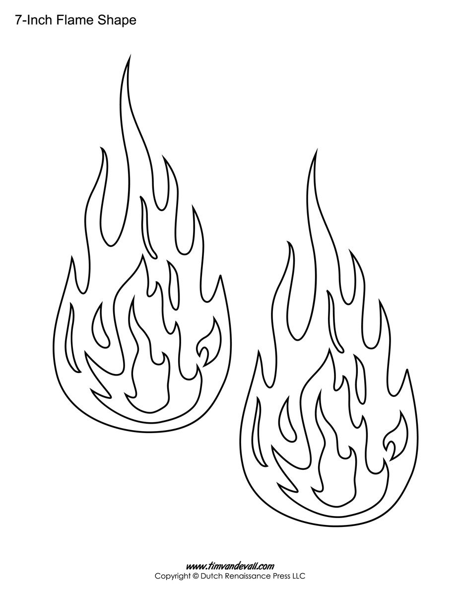 Free Printable Flame Template