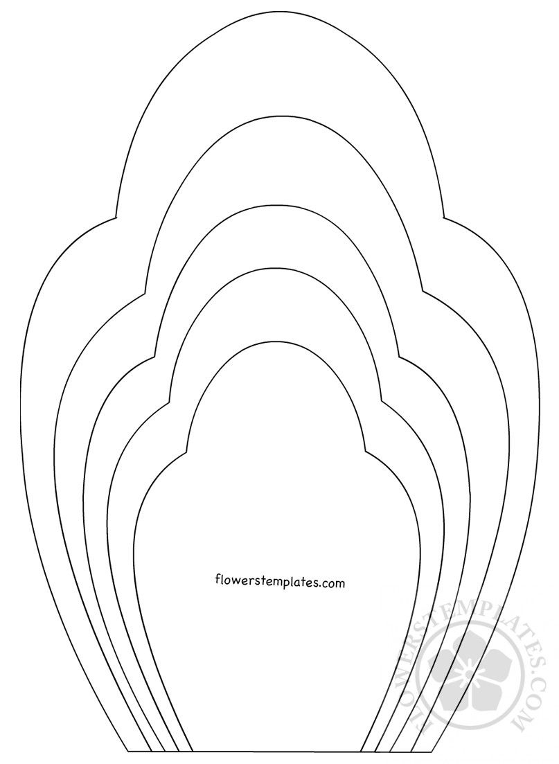 Printable Flower Petal Template Pattern Flowers Templates Flower Petal Template Giant Paper Flowers Flower Templates Printable
