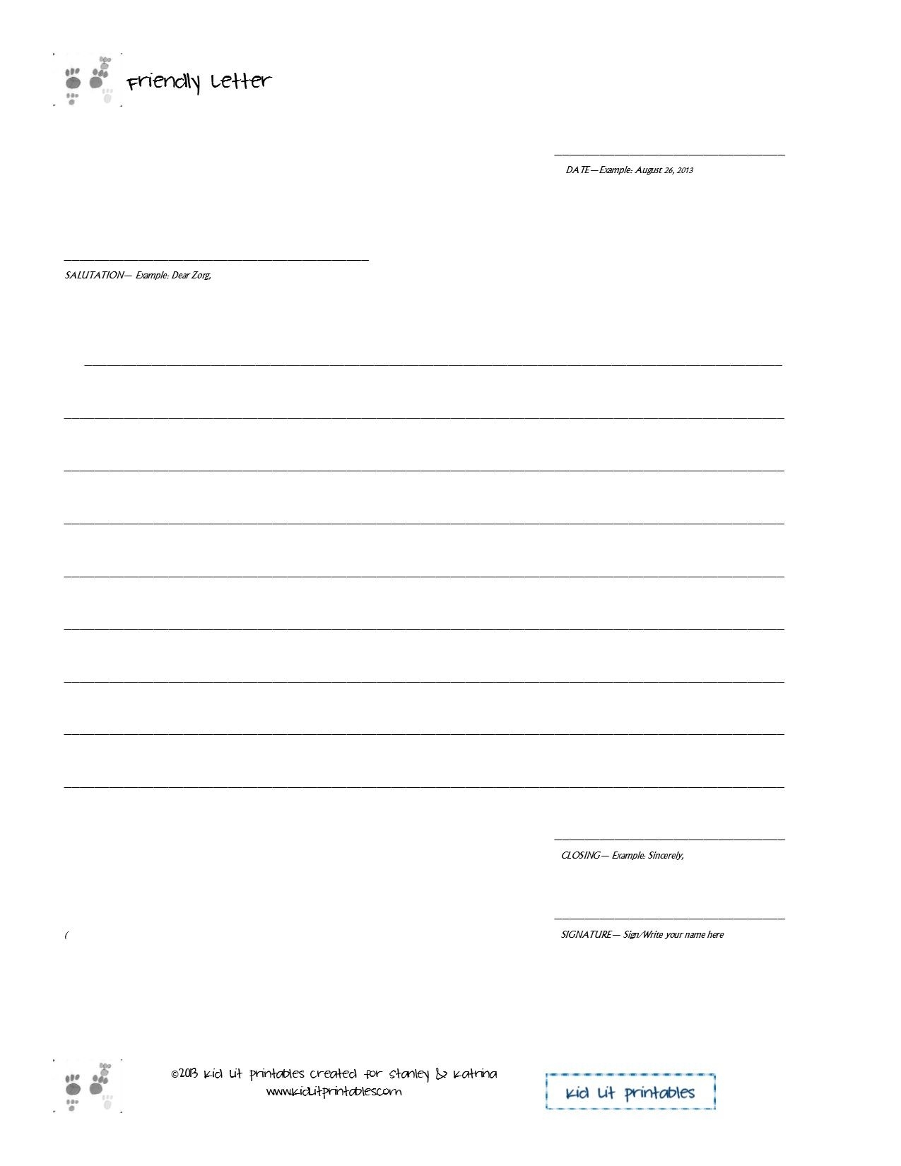 Printable Blank Letter Template