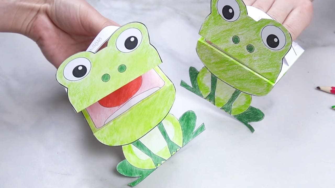 Printable Frog Puppet Easy Peasy And Fun