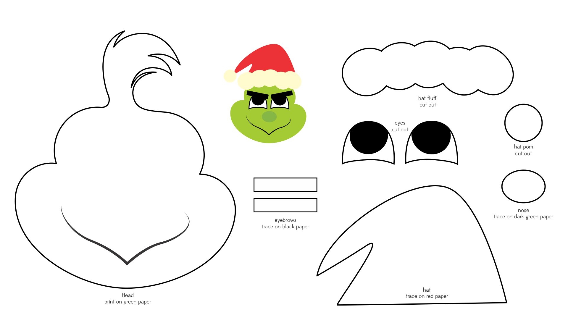 Printable Grinch Pattern Printablee