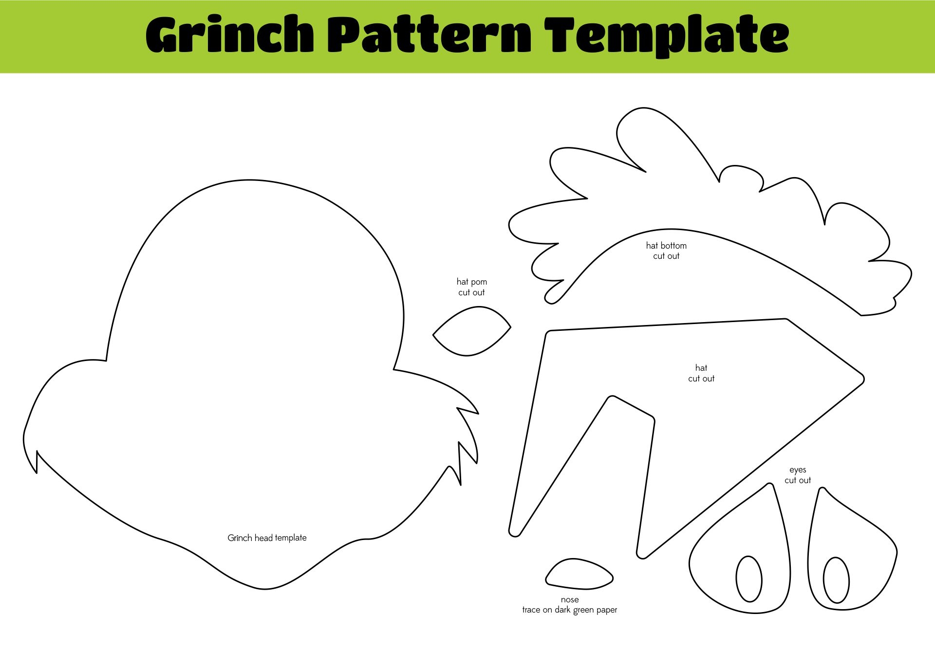 Printable Grinch Pattern Printablee