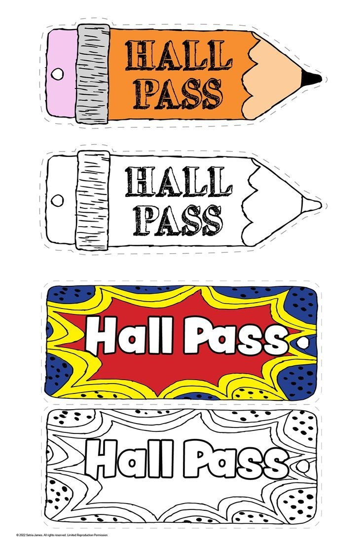 Printable Hall Pass Template