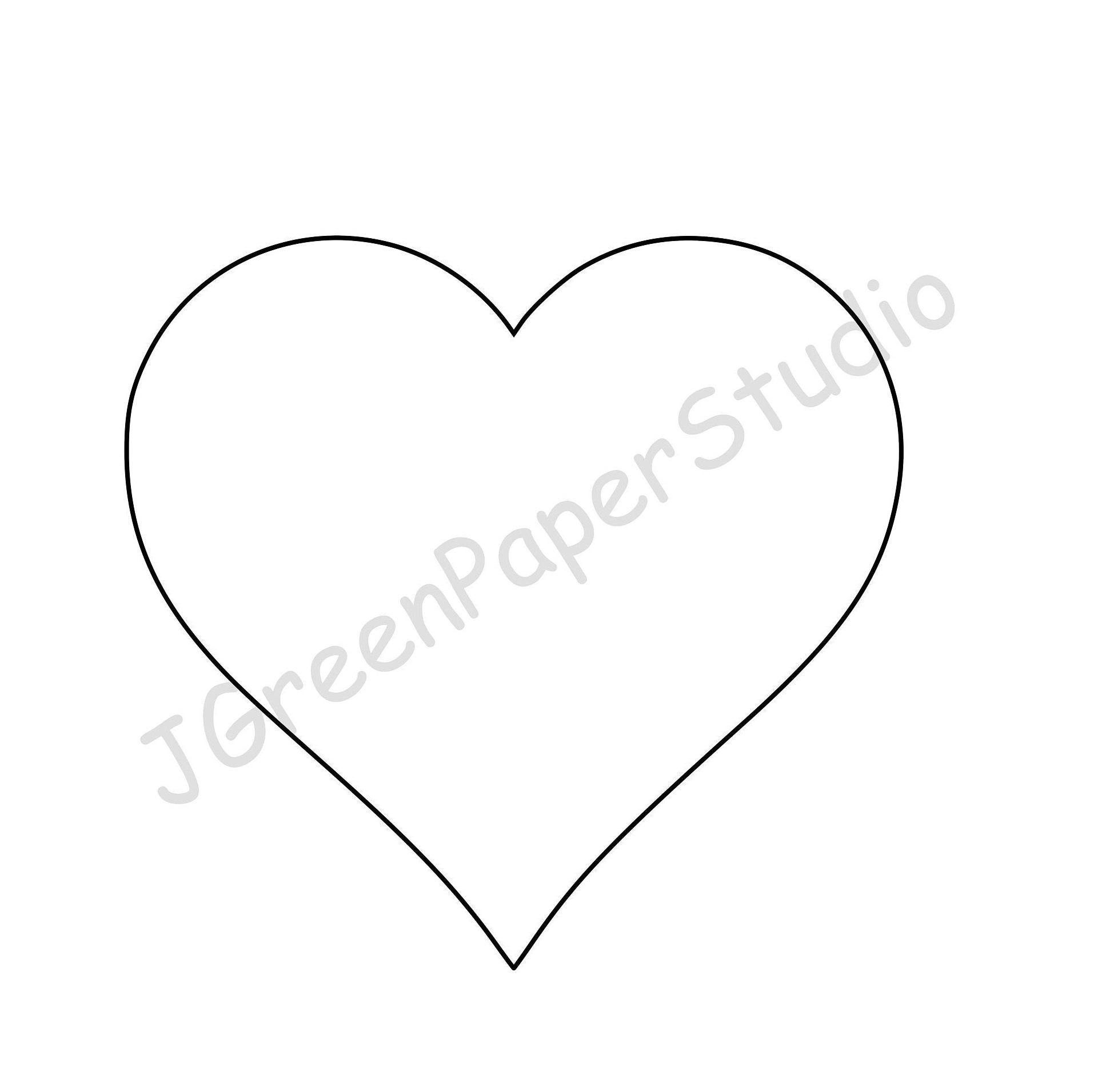 10 Inch Heart Template Printable