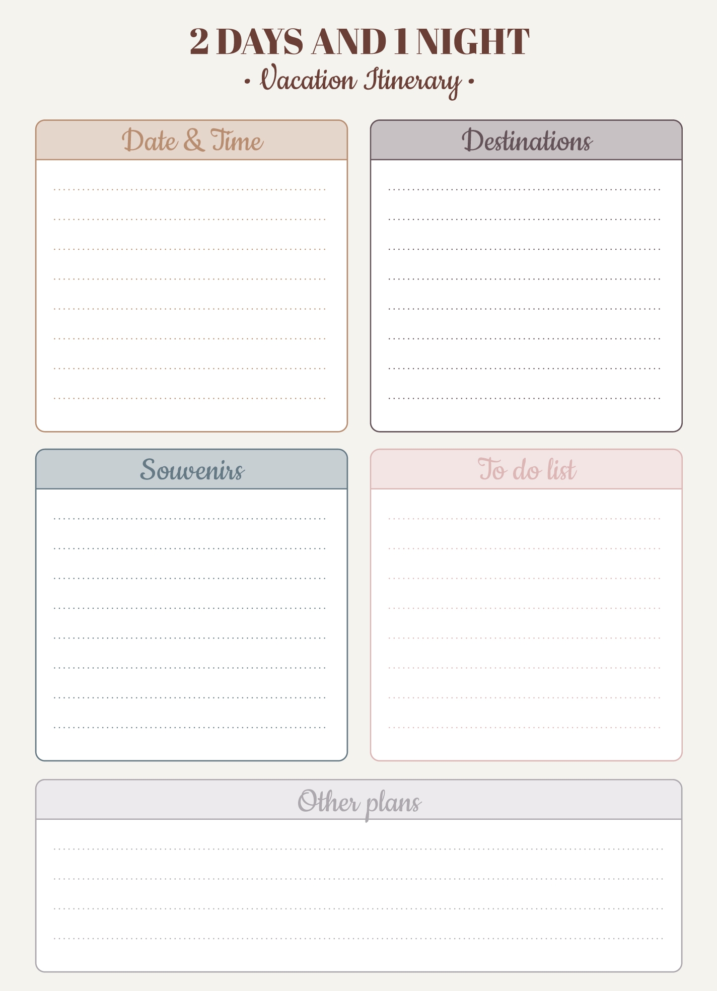 Printable Itinerary Free Google Docs Template Gdoc io