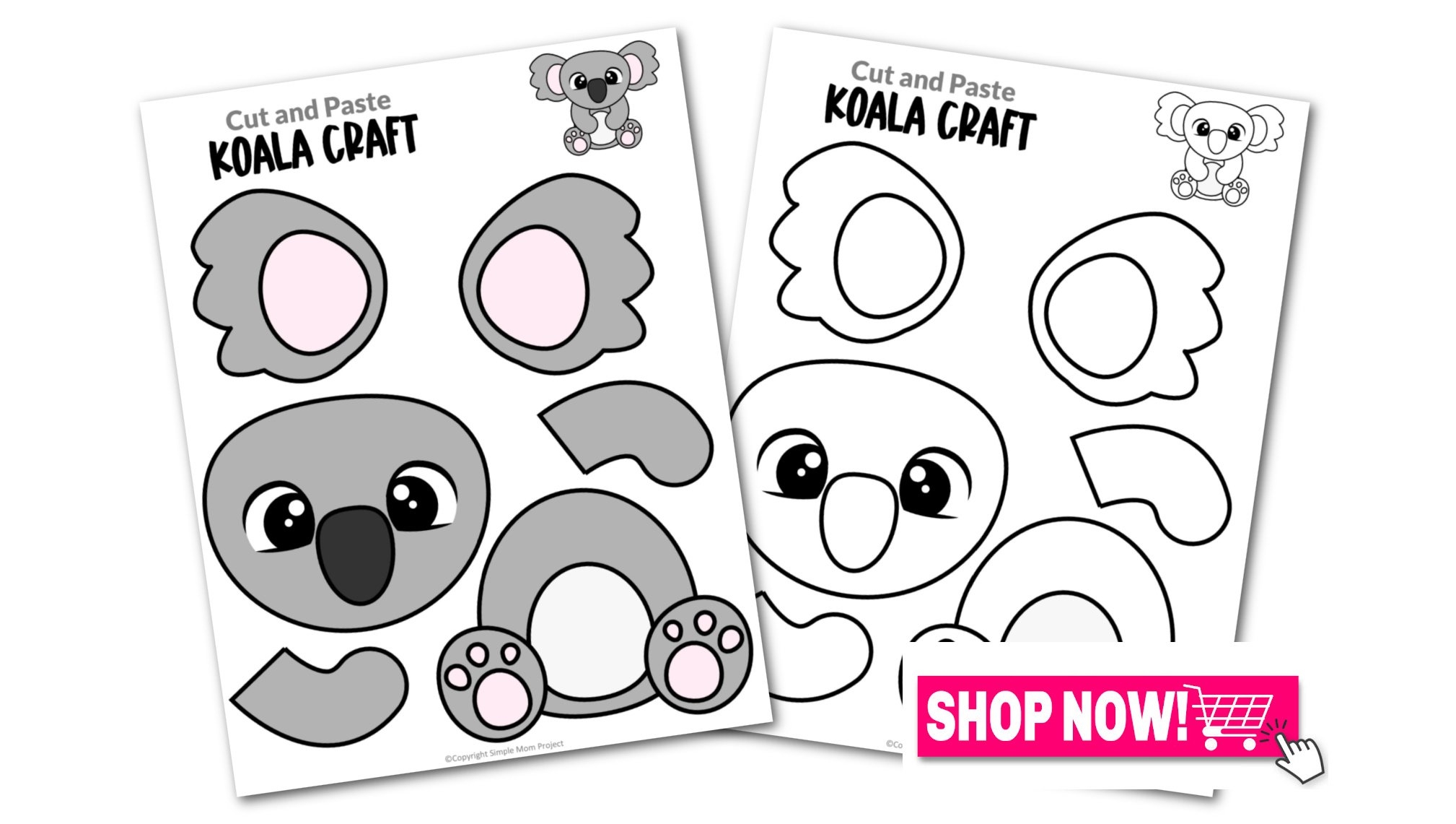 Printable Koala Craft Template Simple Mom Project