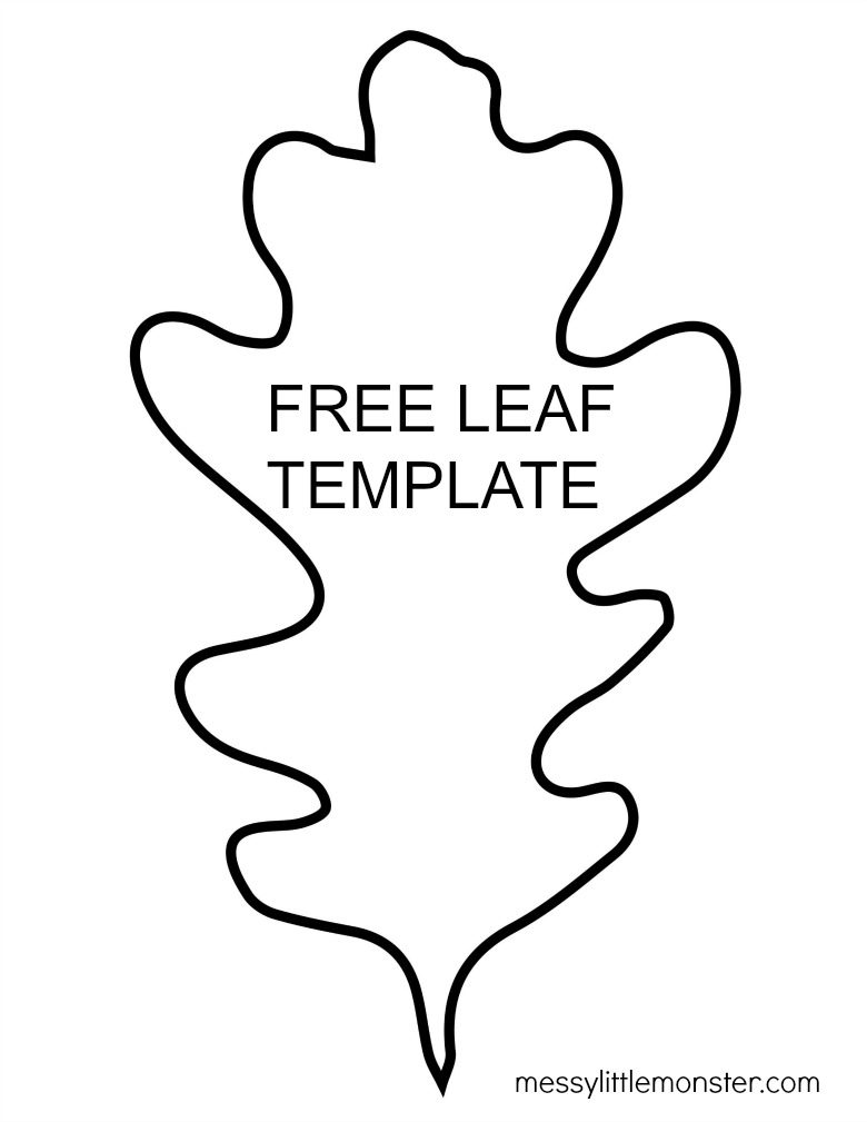 Large Leaf Template Printable Free
