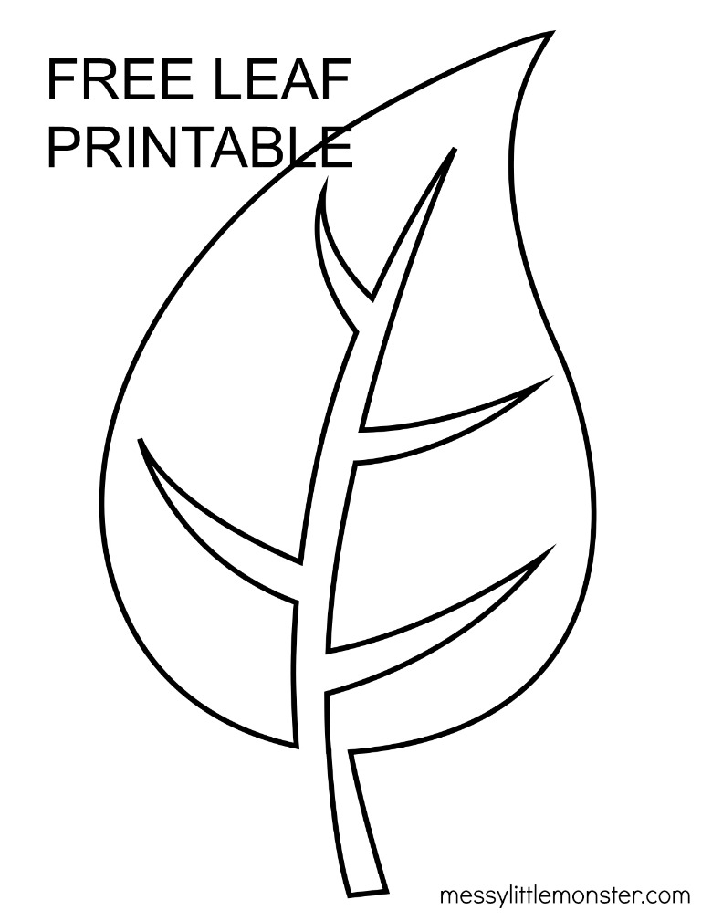 Large Leaf Template Printable Free