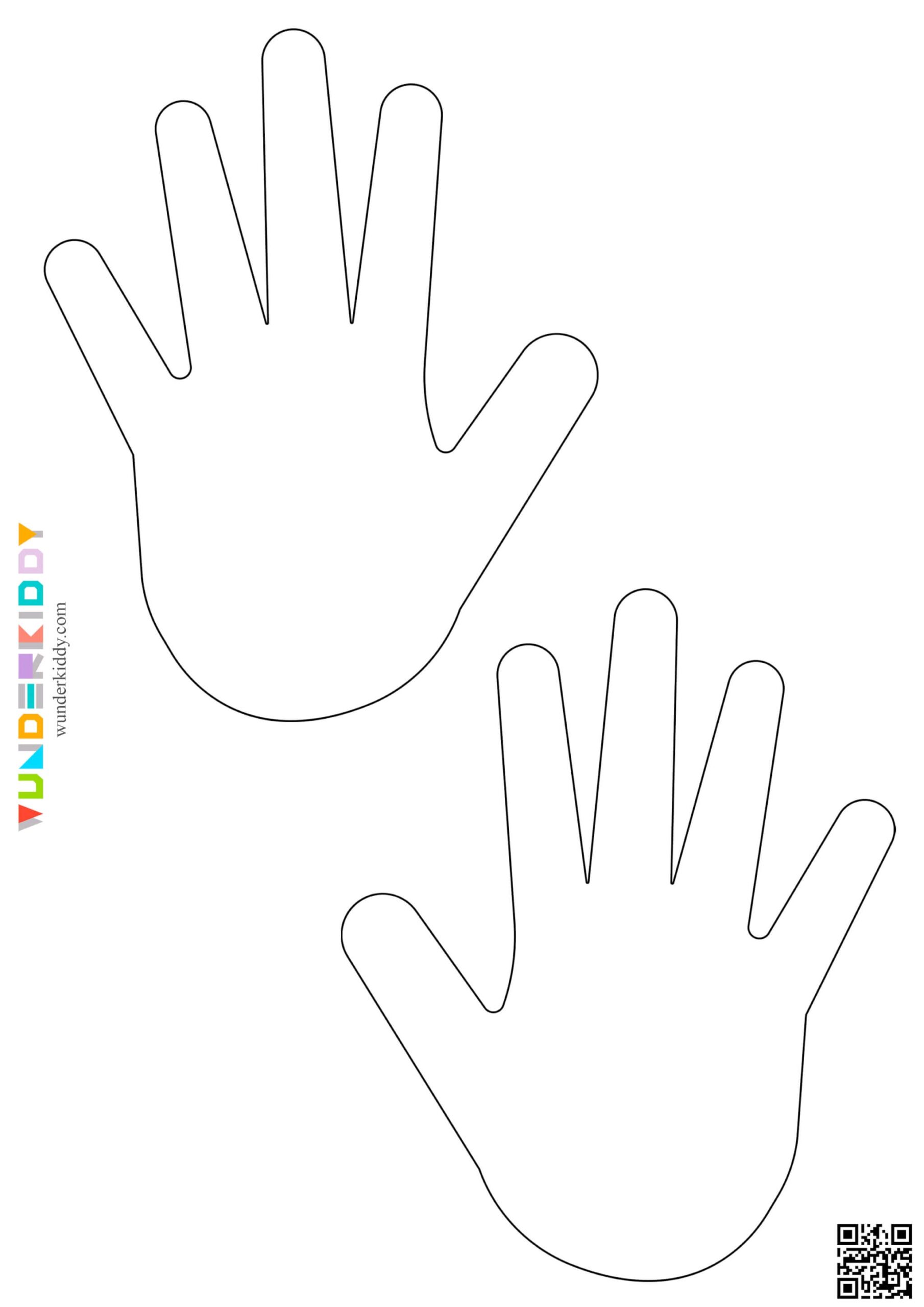 Printable Left And Right Hand Blank Template For Crafts