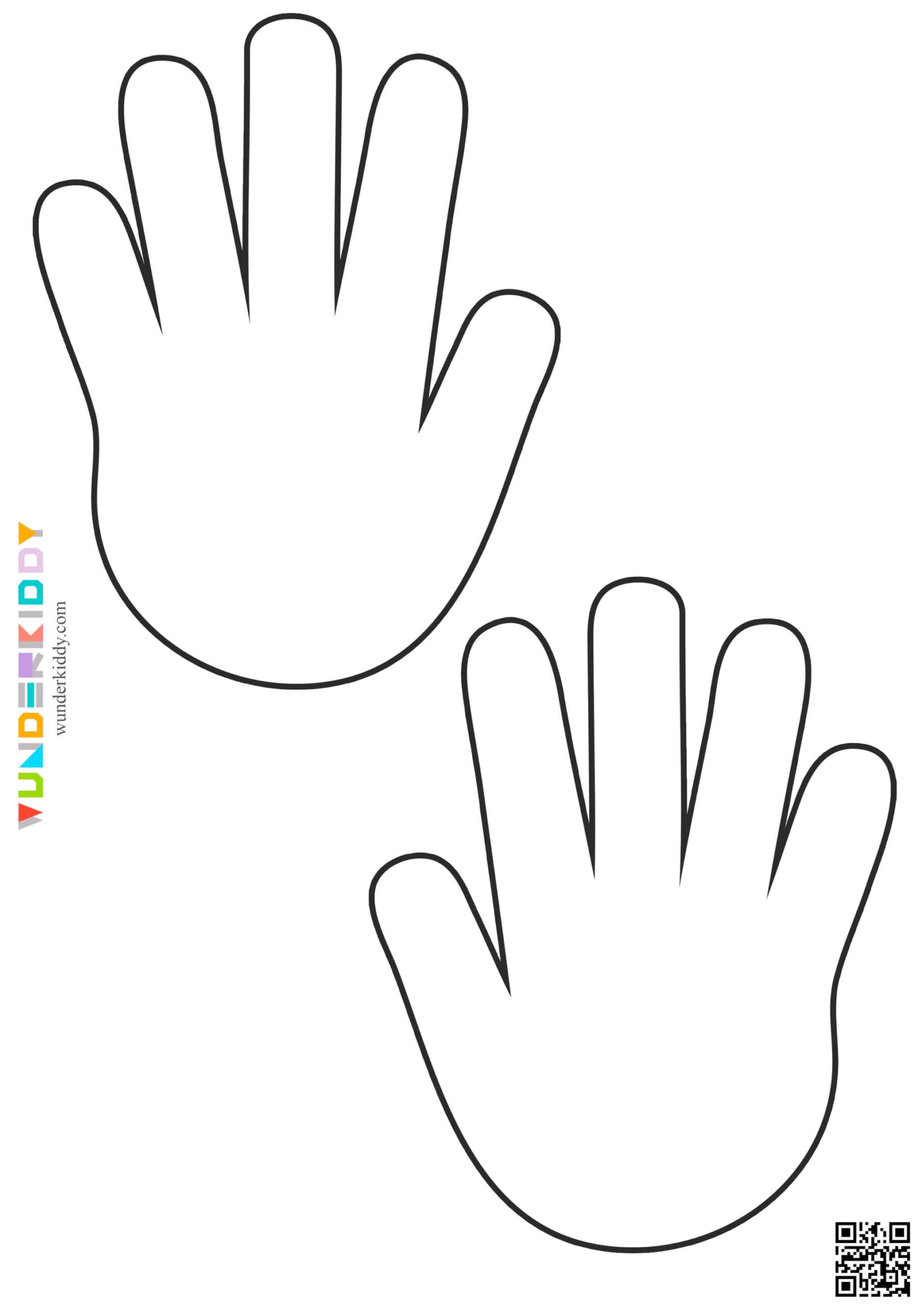 Printable Left And Right Hand Blank Template For Crafts