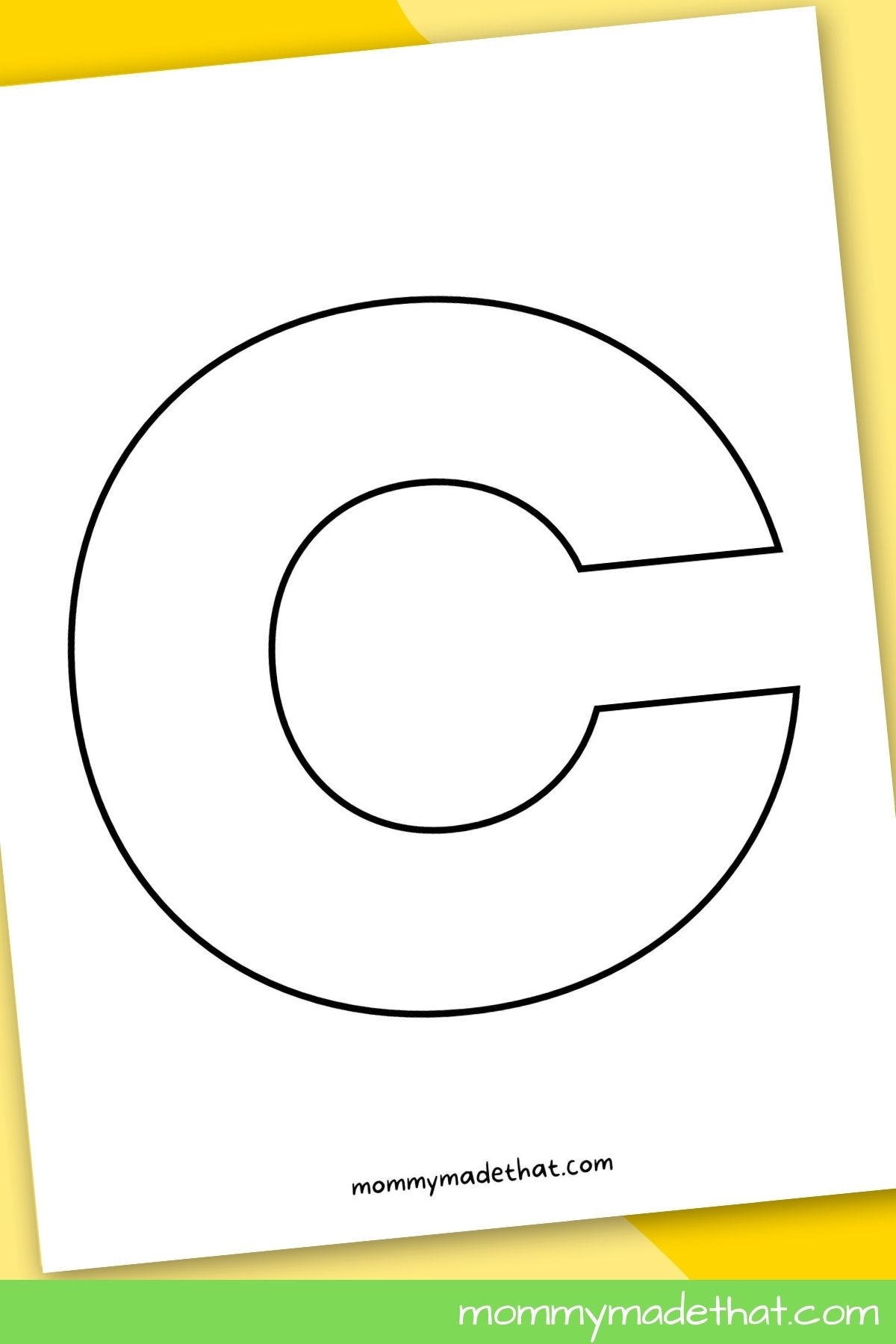 Letter C Template Printable