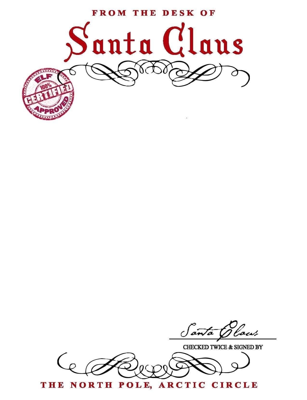 Printable Letter From Santa PDF And JPEG Etsy Santa Letter Template Free Santa Letter Template Santa Claus Letter Template