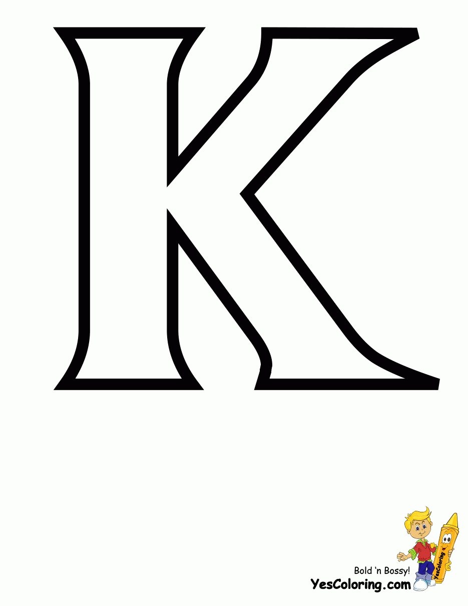 Printable Letter K Stencil Template Harf Resim Duvar Resim