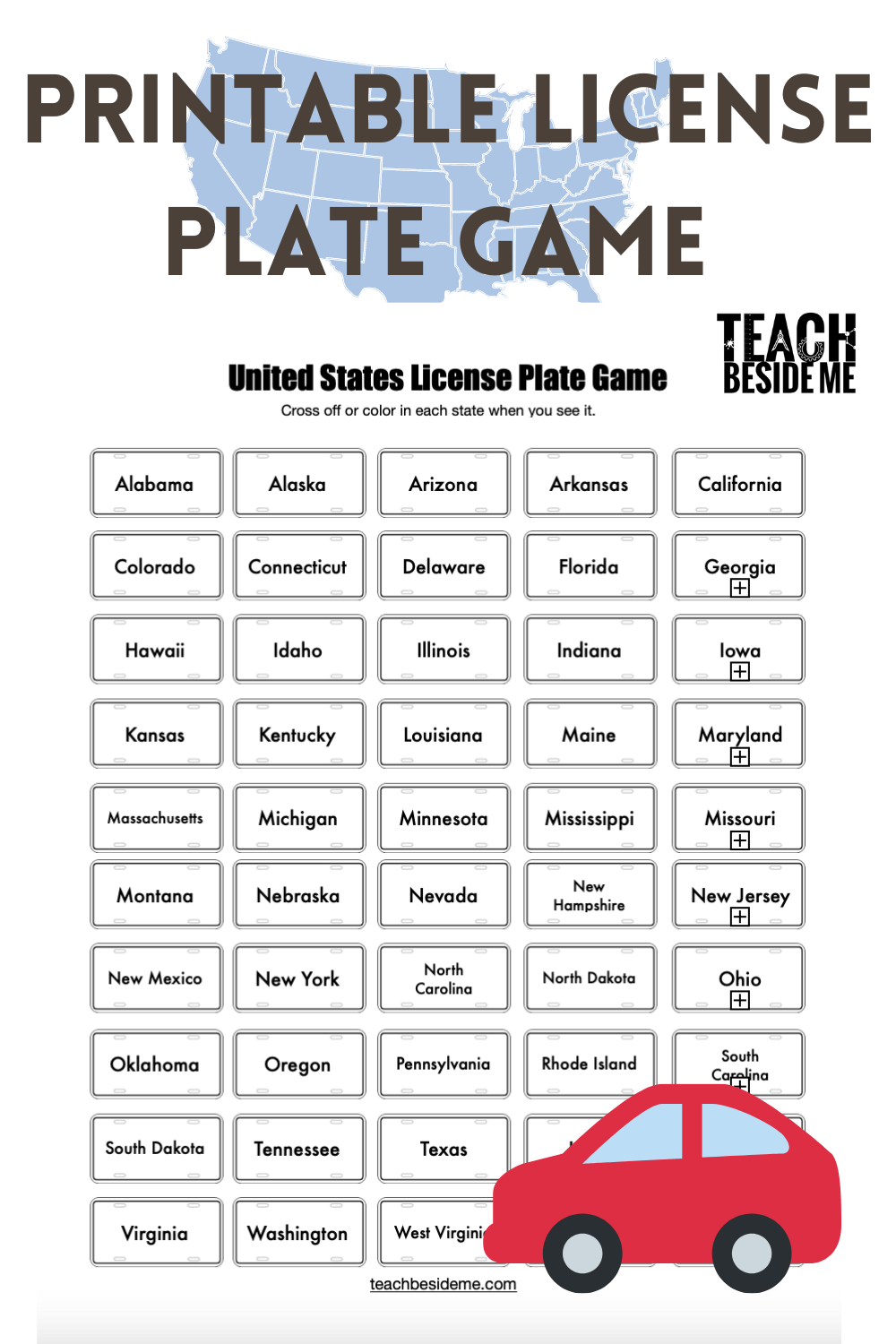 Free Printable License Plate Template