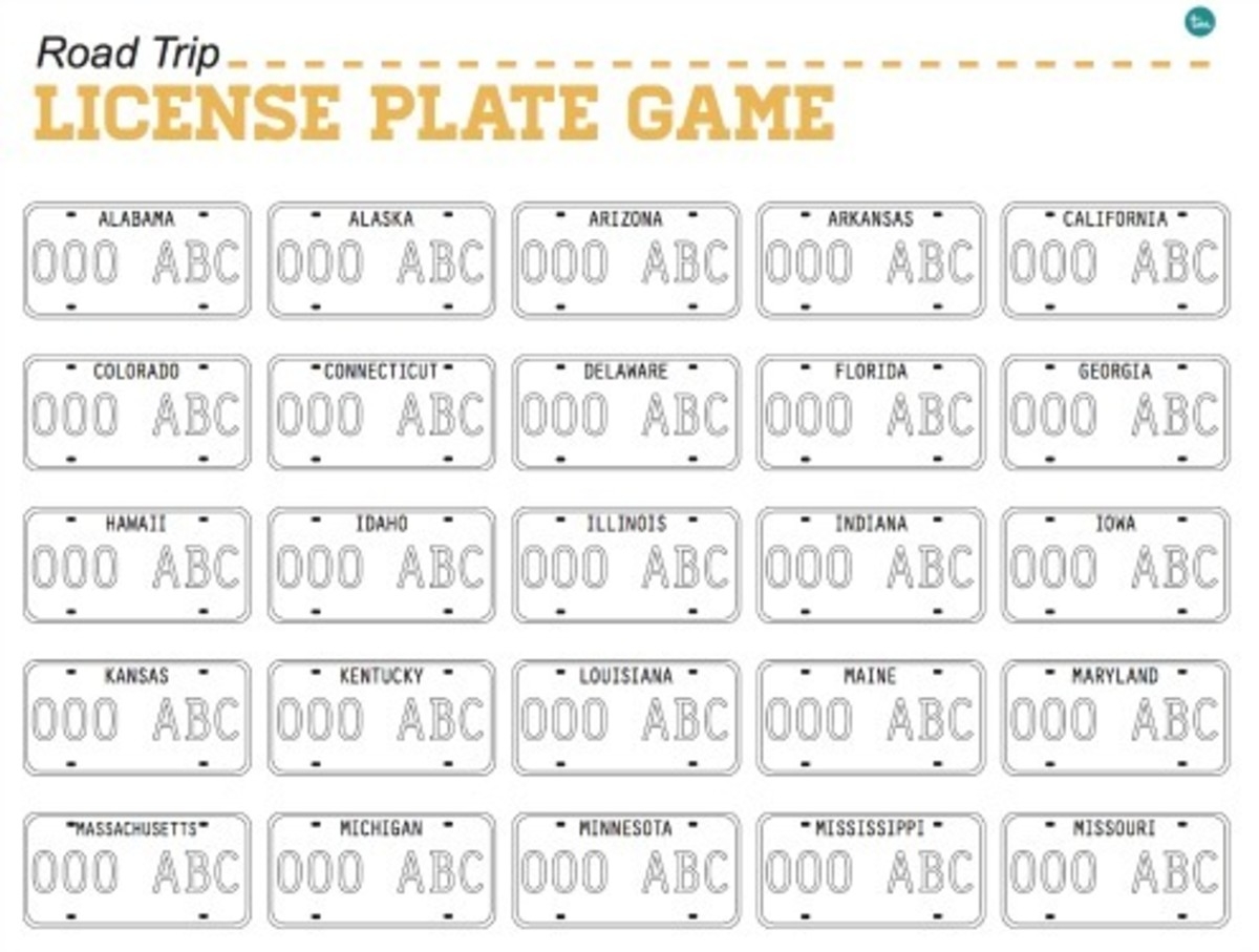 Free Printable Printable License Plate Template