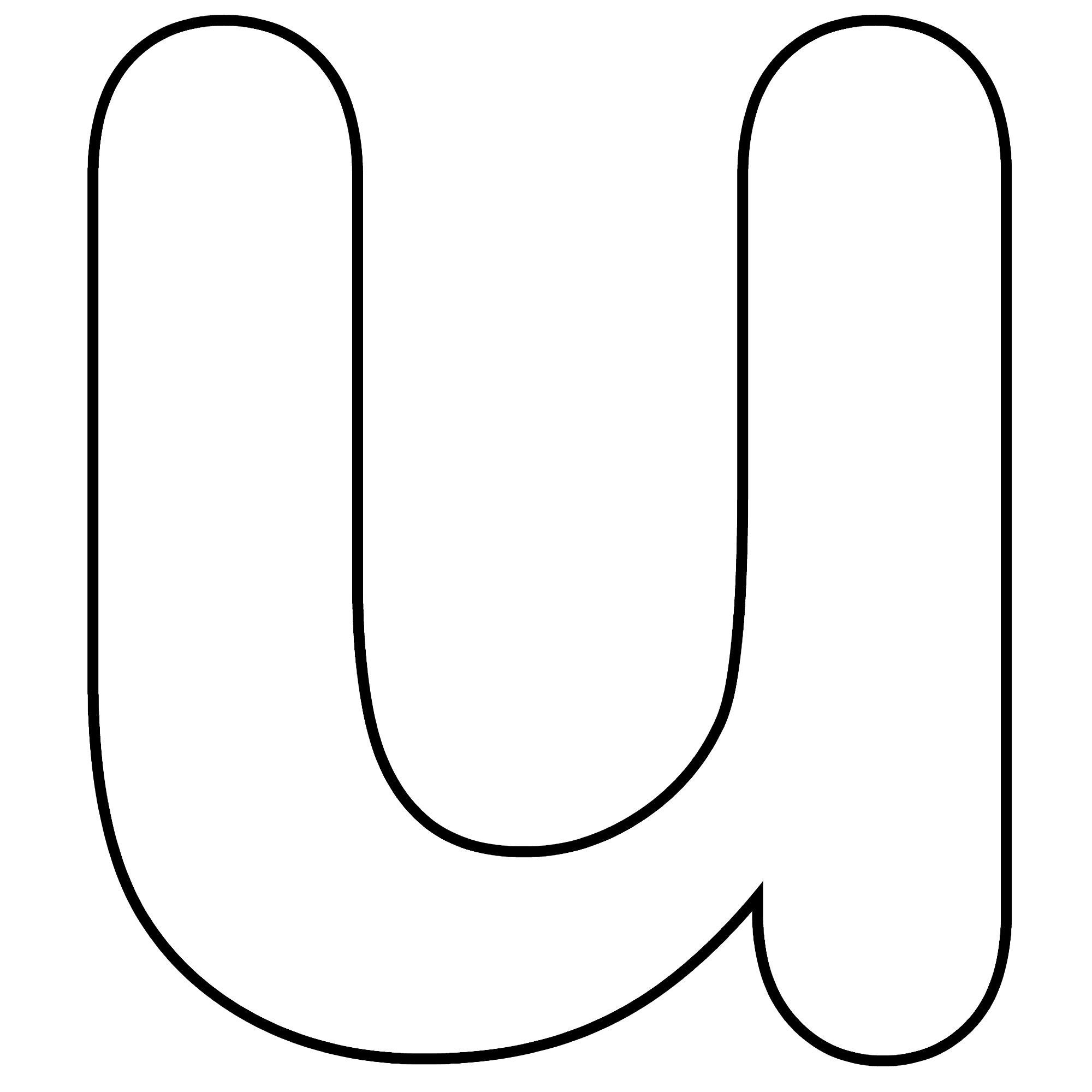 Printable Lower Case Alphabet Letter U Template For Kids Abc Within Letter I Template For P Lettering Alphabet Letter Template For Kids Alphabet Coloring Pages