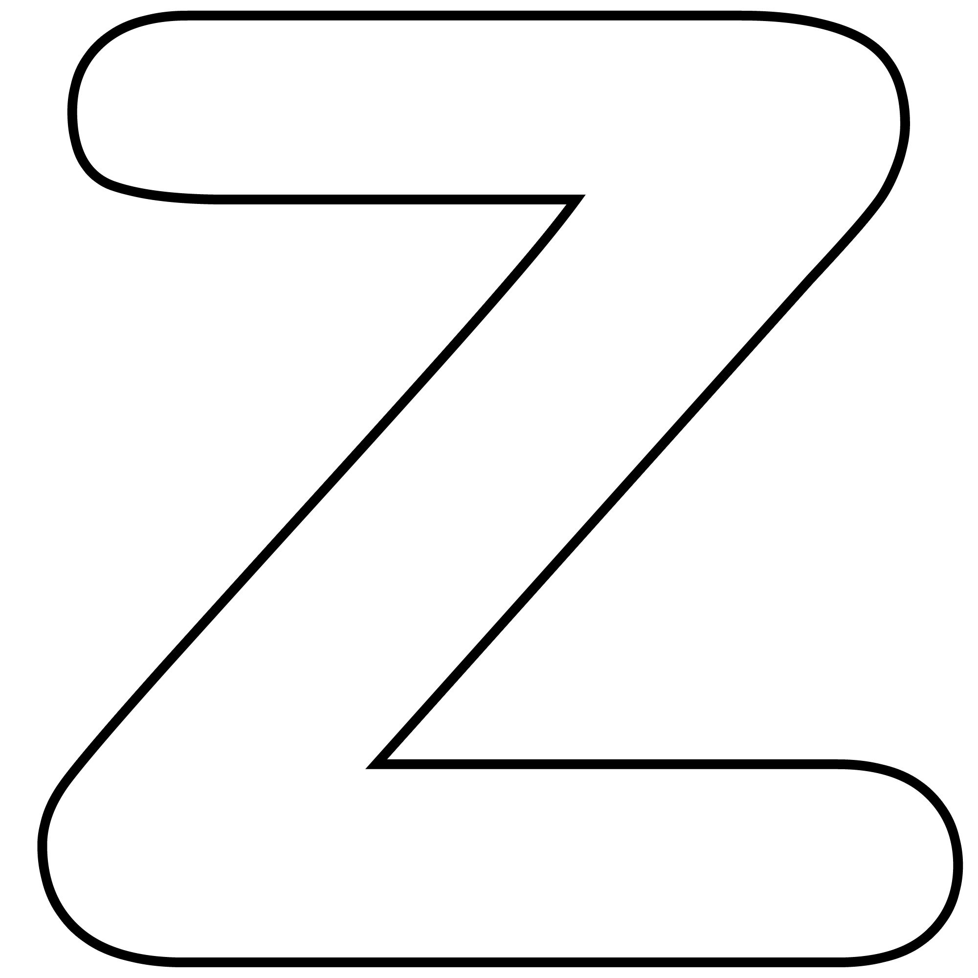 Printable Lower Case Alphabet Letter Z Template For Kids Free Printable Banner Letters Printable Banner Letters Lettering Alphabet