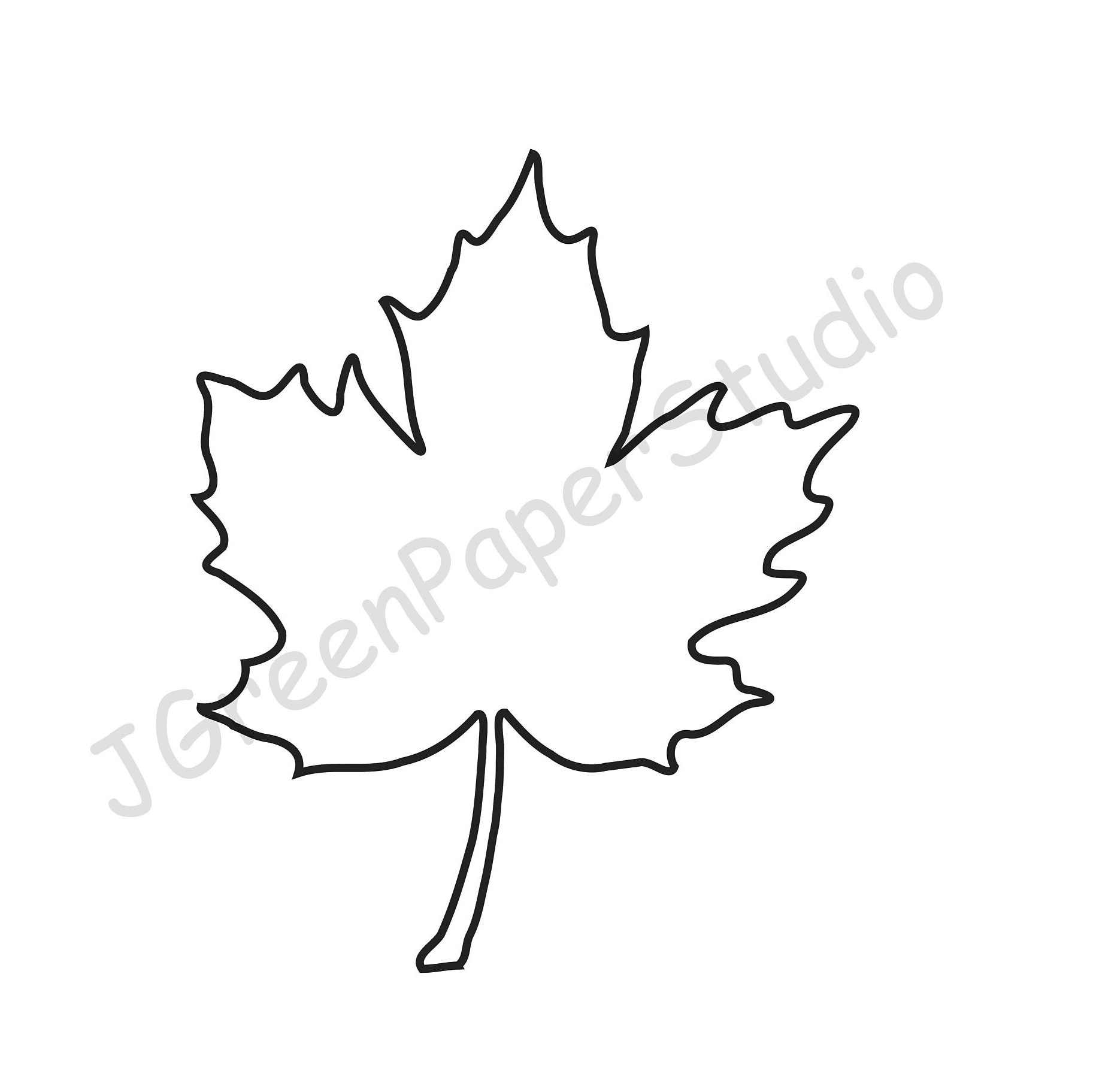 Printable Maple Leaf Template PDF Digital Download Leaf Autumn Fall Thanksgiving Kids Coloring Page Scrapbooking Crafts Stencil 7 Inch Leaf Etsy Israel