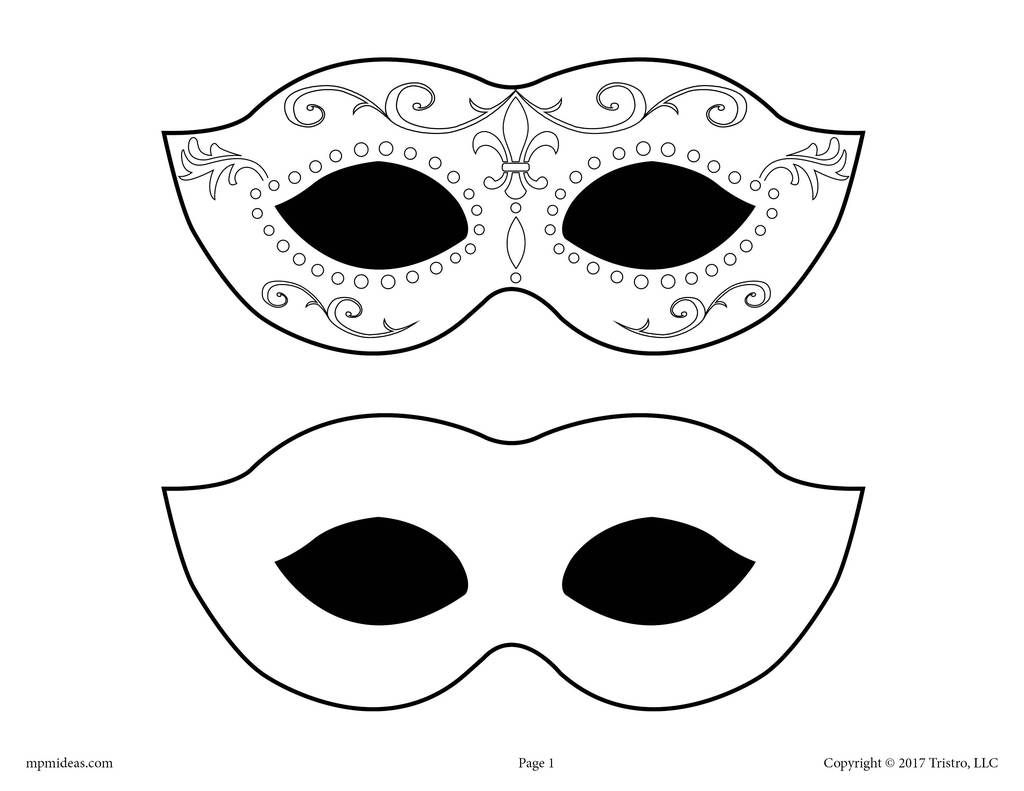 Printable Masquerade Mask Template