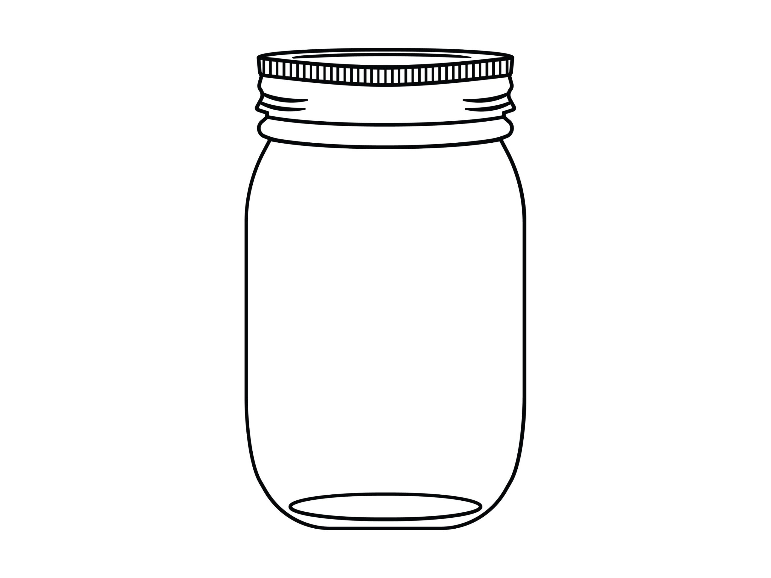 Printable Mason Jar Template Etsy