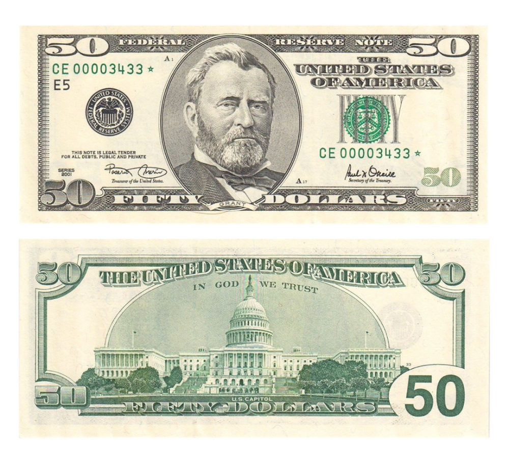 Printable Money Front And Back Printable Play Money Bills Printable Money Template