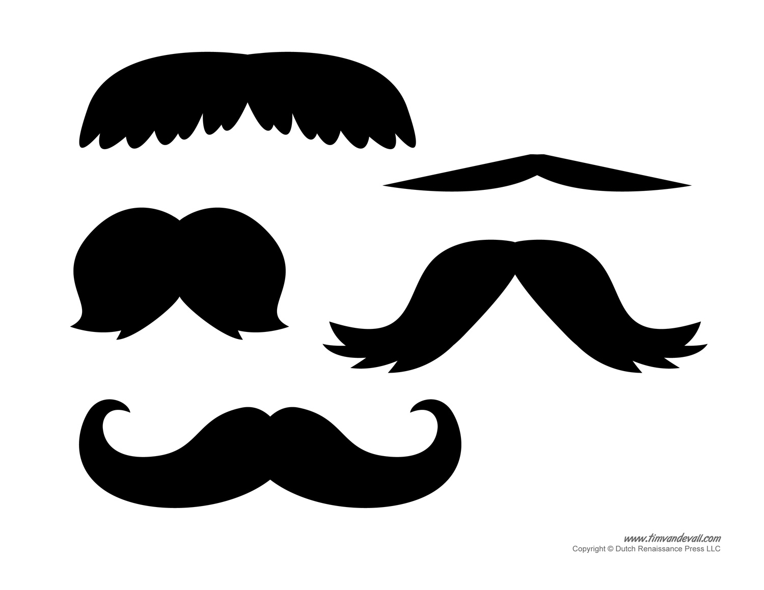 Printable Mustache Templates Mustaches For Kids Tim s Printables