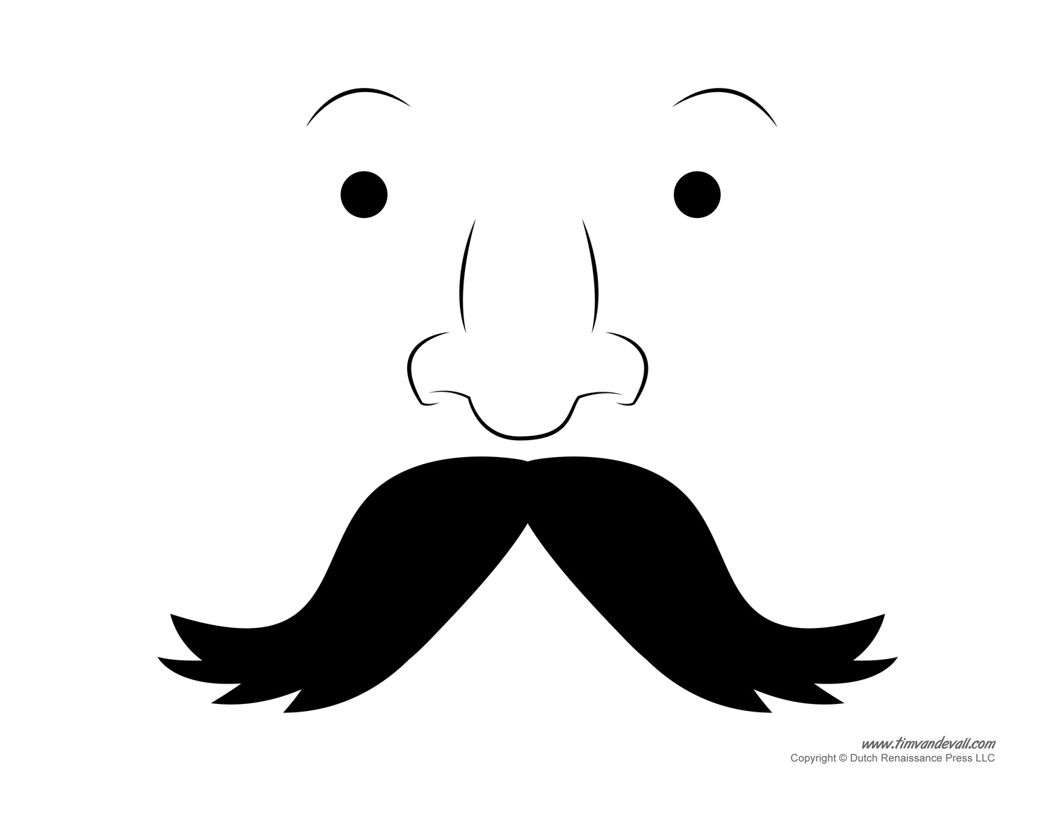 Cut Out Mustache Template Printable