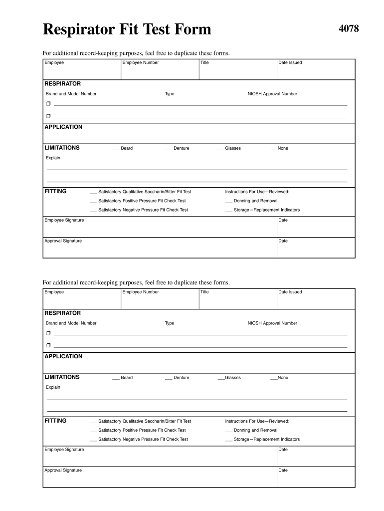 Printable N95 Fit Test Form Fill Online Printable Fillable Blank PdfFiller
