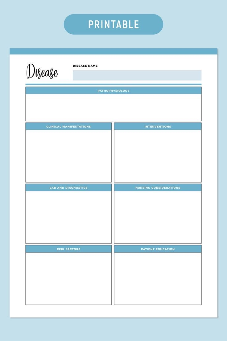 Printable Nursing Student Disease Process Student Nurse Templates Study Notes Study Resources Nursing Concept Map School Documents Etsy Australia School Template Nursing Students Nursing Study