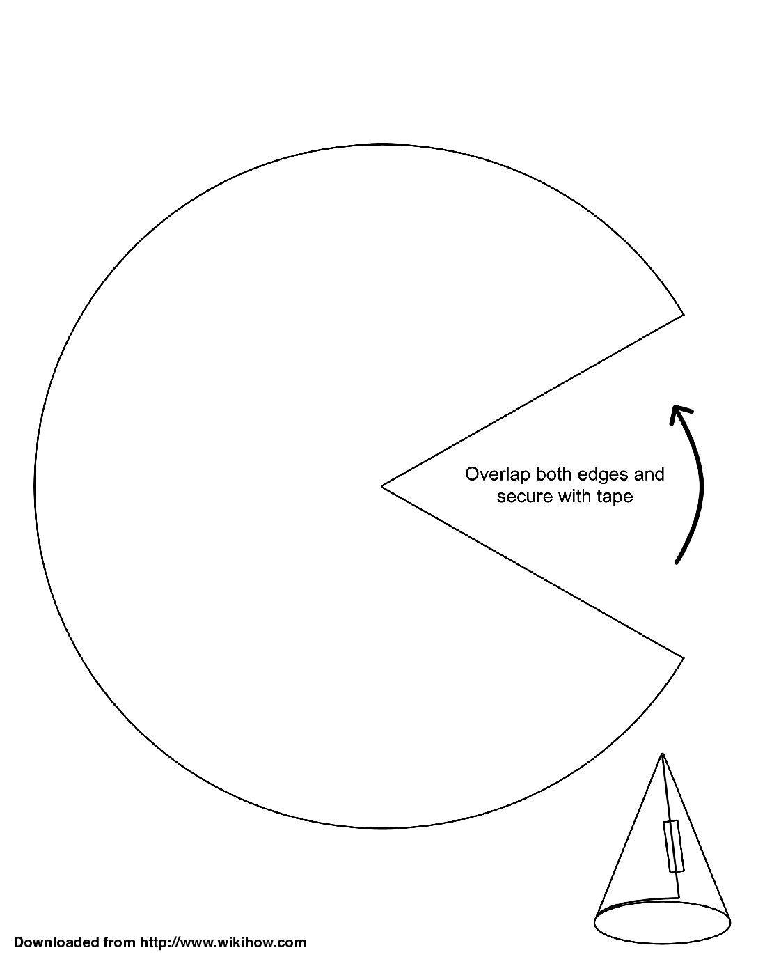 Printable Paper Cone Template WikiHow Christmas Tree Crafts Cone Template Christmas Tree Template