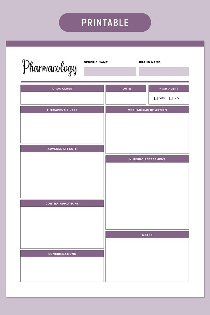 Printable Pharmacology Template For Nursing Student Student Nurse Study Resources Medicine Note taking Pharmacologist A4 And Letter Size Etsy Australia Nursing Study Nursing Students Pharmacology