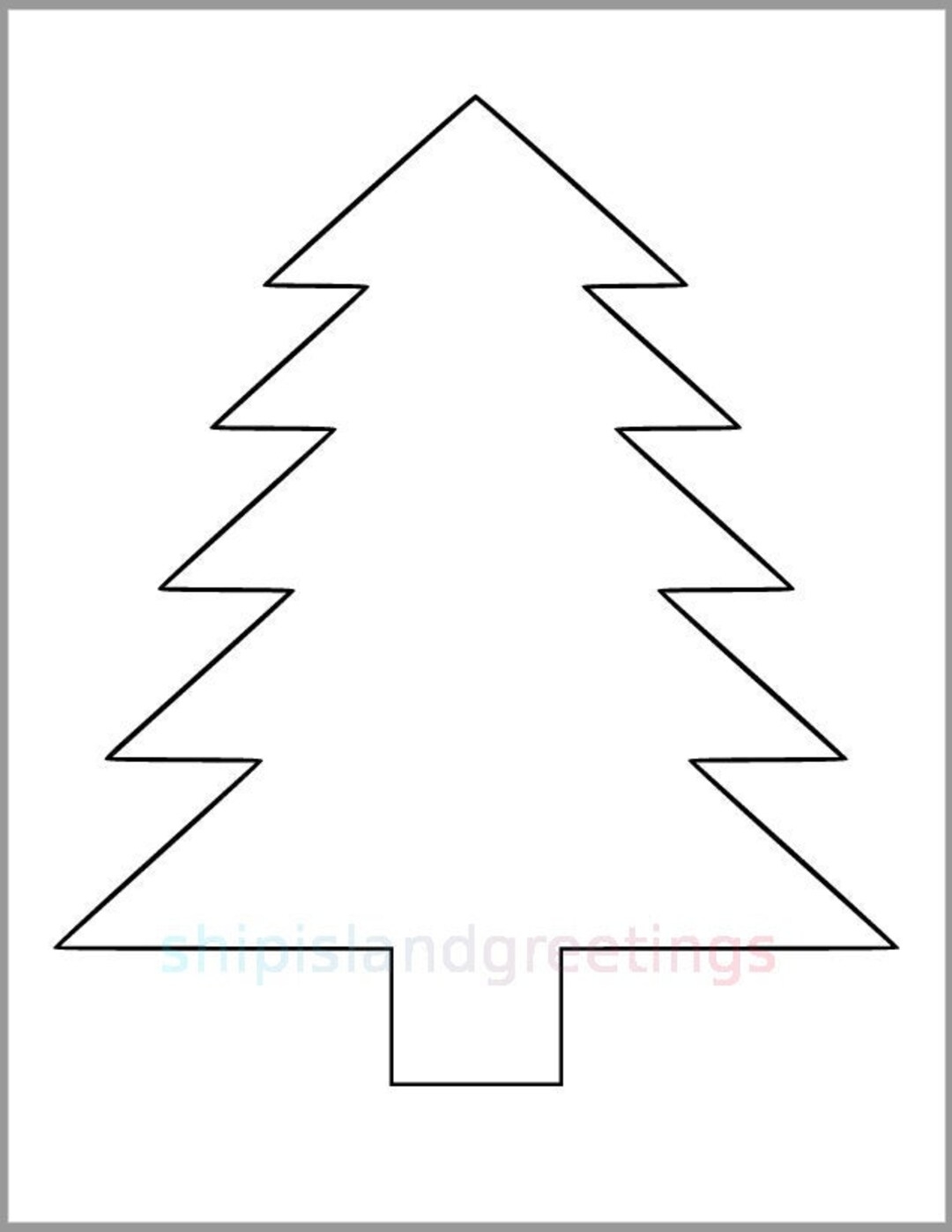 Printable Triangle Christmas Tree Template