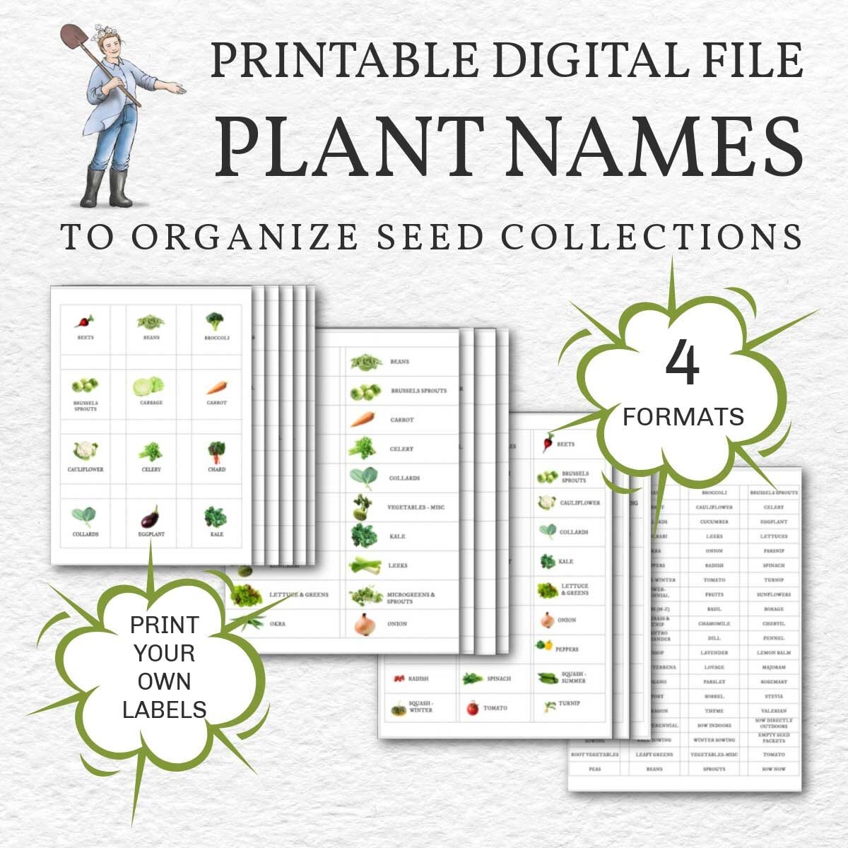 Free Printable Plant Labels Template