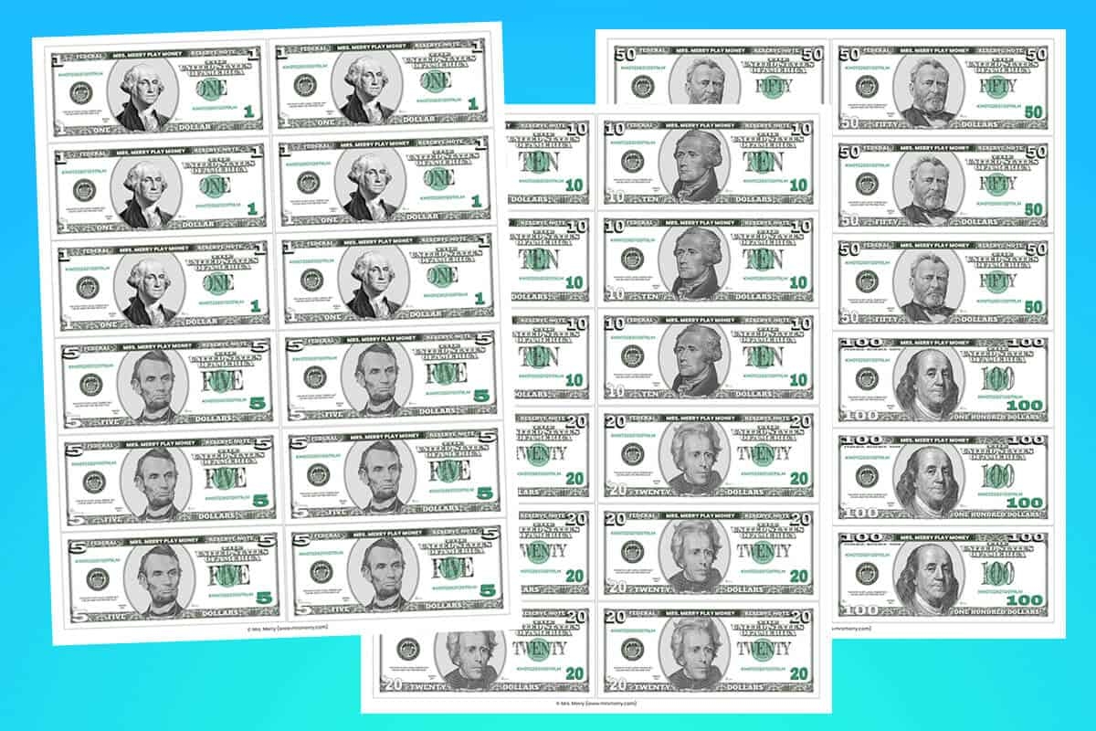 Free Printable Classroom Money Template