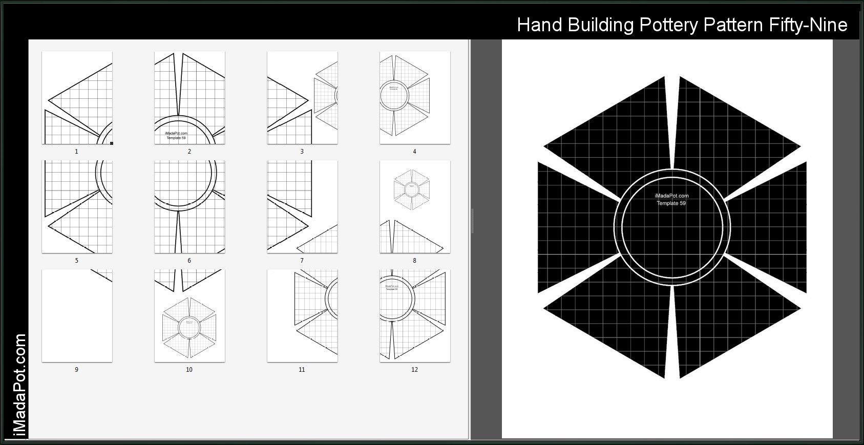 Printable Pottery Templates Handmade Pottery At Home Simple Ceramics To Make On Your Simple Template Design Slab Pottery Pottery Patterns Hand Built Pottery