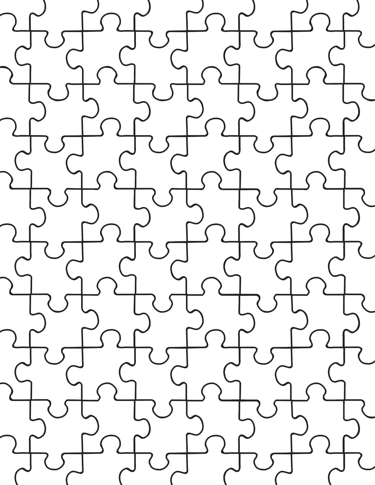 Puzzle Piece Printable Template